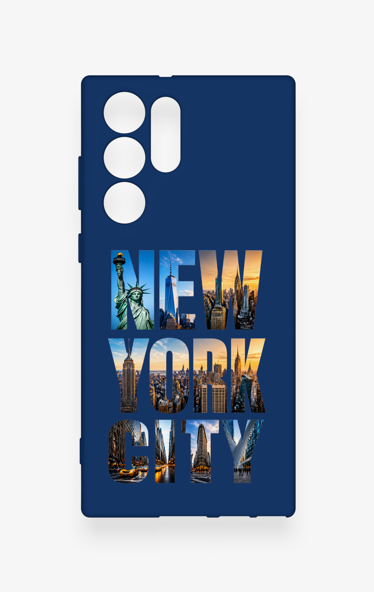 Samsung S22 Ultra Uyumlu New York City Desenli Silikon Kılıf