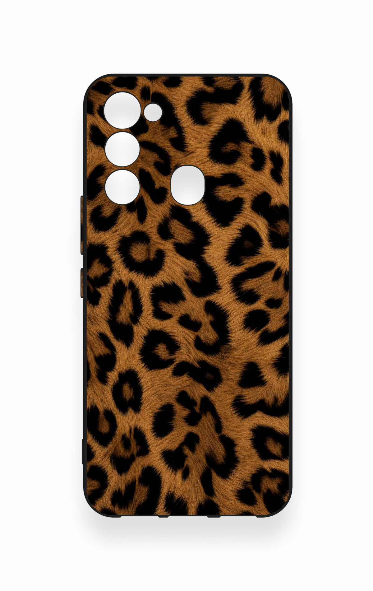 Tecno Spark 8C Uyumlu Koyu Leopar Deri Desenli Silikon Kılıf