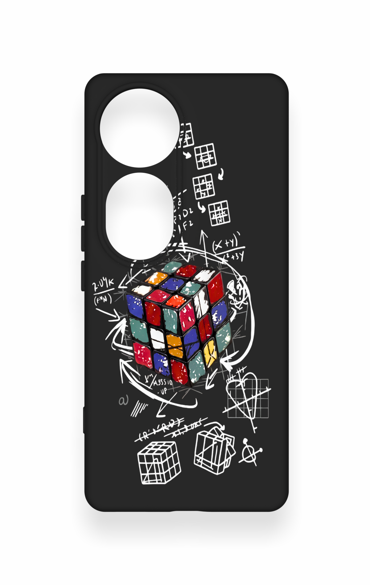 Vivo V40 Uyumlu Rubik Küb Desenli Silikon Kılıf