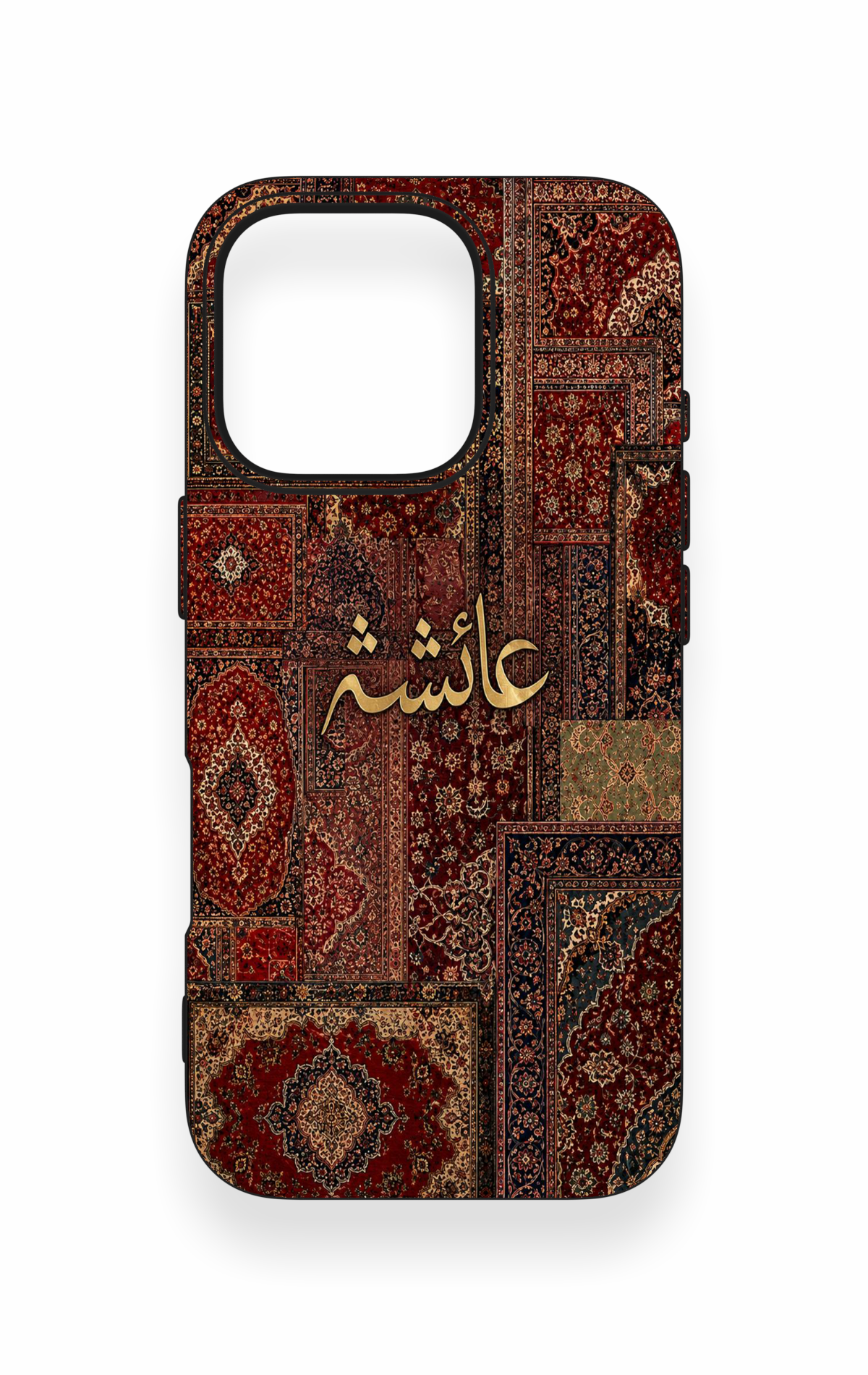 iPhone 16 Pro Uyumlu Vintage Halı Desenli Silikon Kılıf