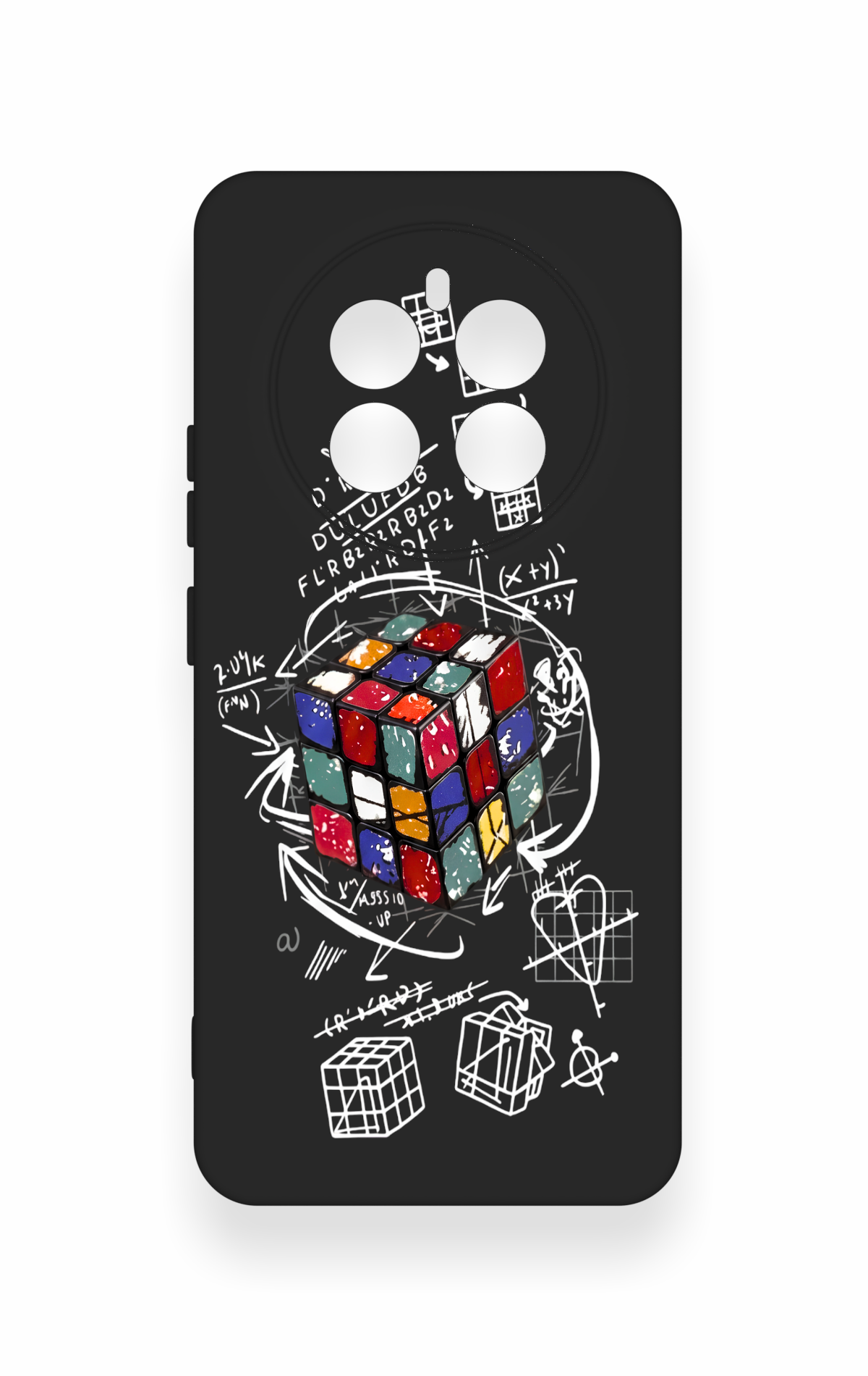 Realme 12 4G Uyumlu Rubik Küb Desenli Silikon Kılıf