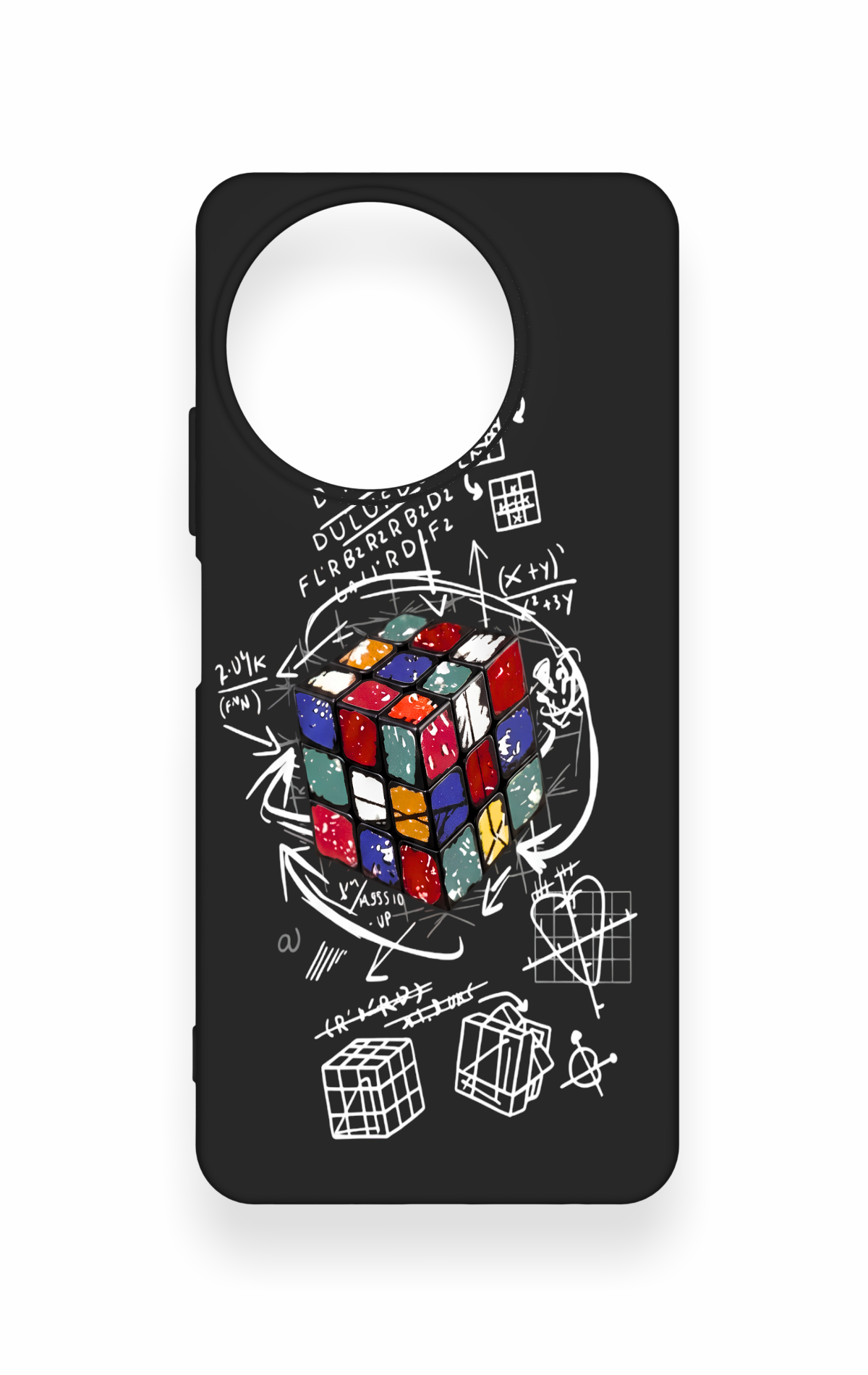 Realme 11 Uyumlu Rubik Küb Desenli Silikon Kılıf