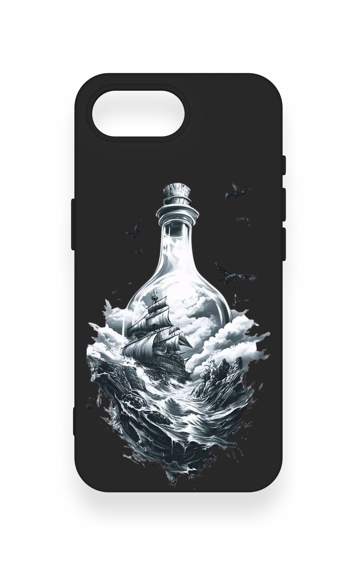 iPhone 16E Uyumlu Secret Sea Desenli Silikon Kılıf