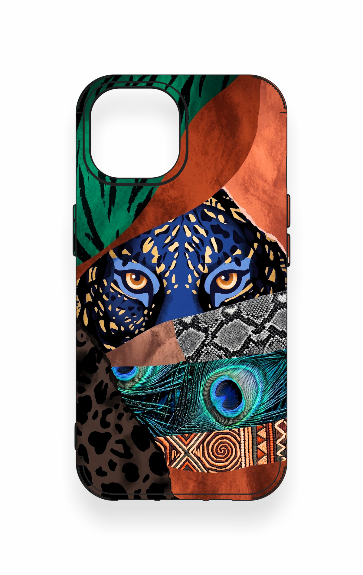 iPhone 15 Uyumlu Amazon Kaplan Desenli Silikon Kılıf