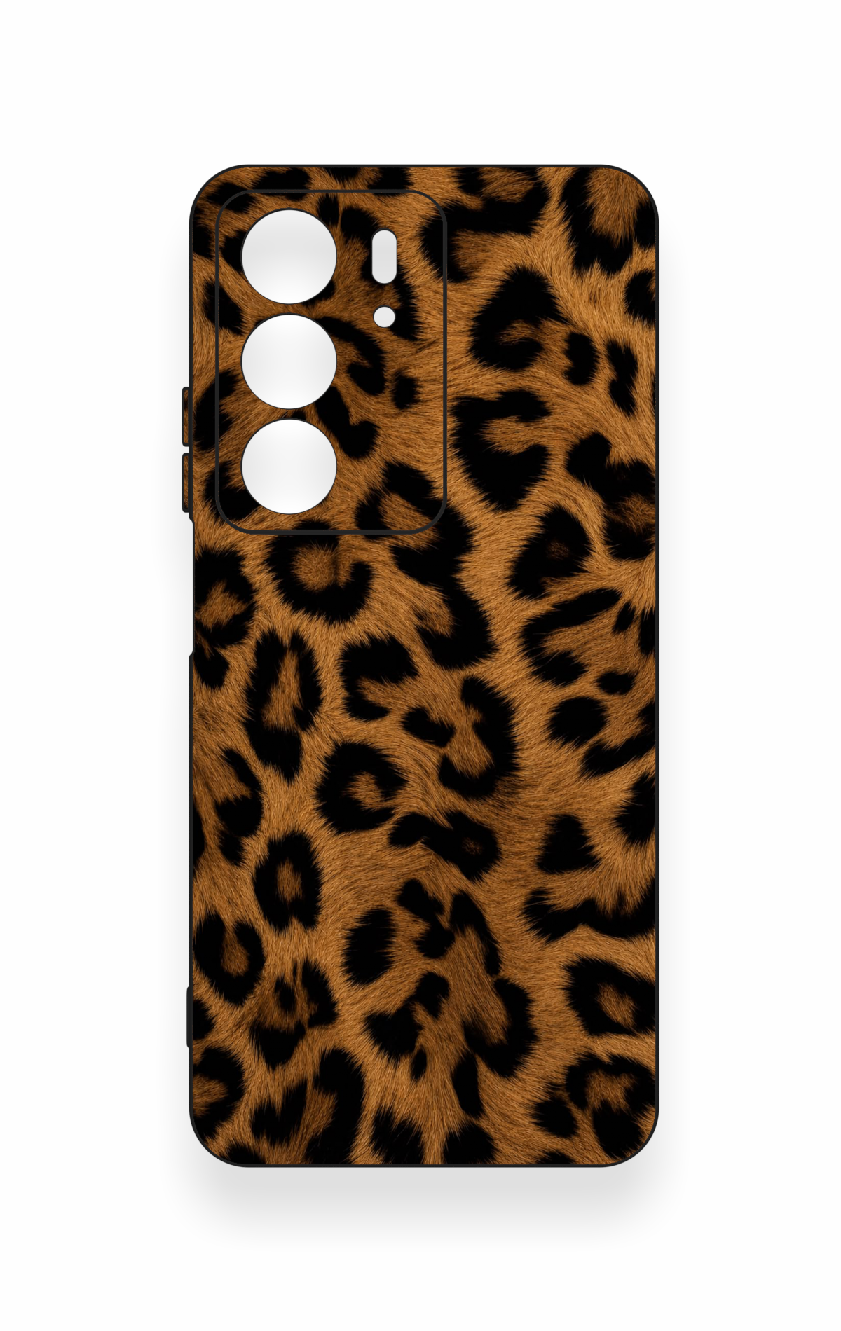 Realme C75 Uyumlu Koyu Leopar Deri Desenli Silikon Kılıf
