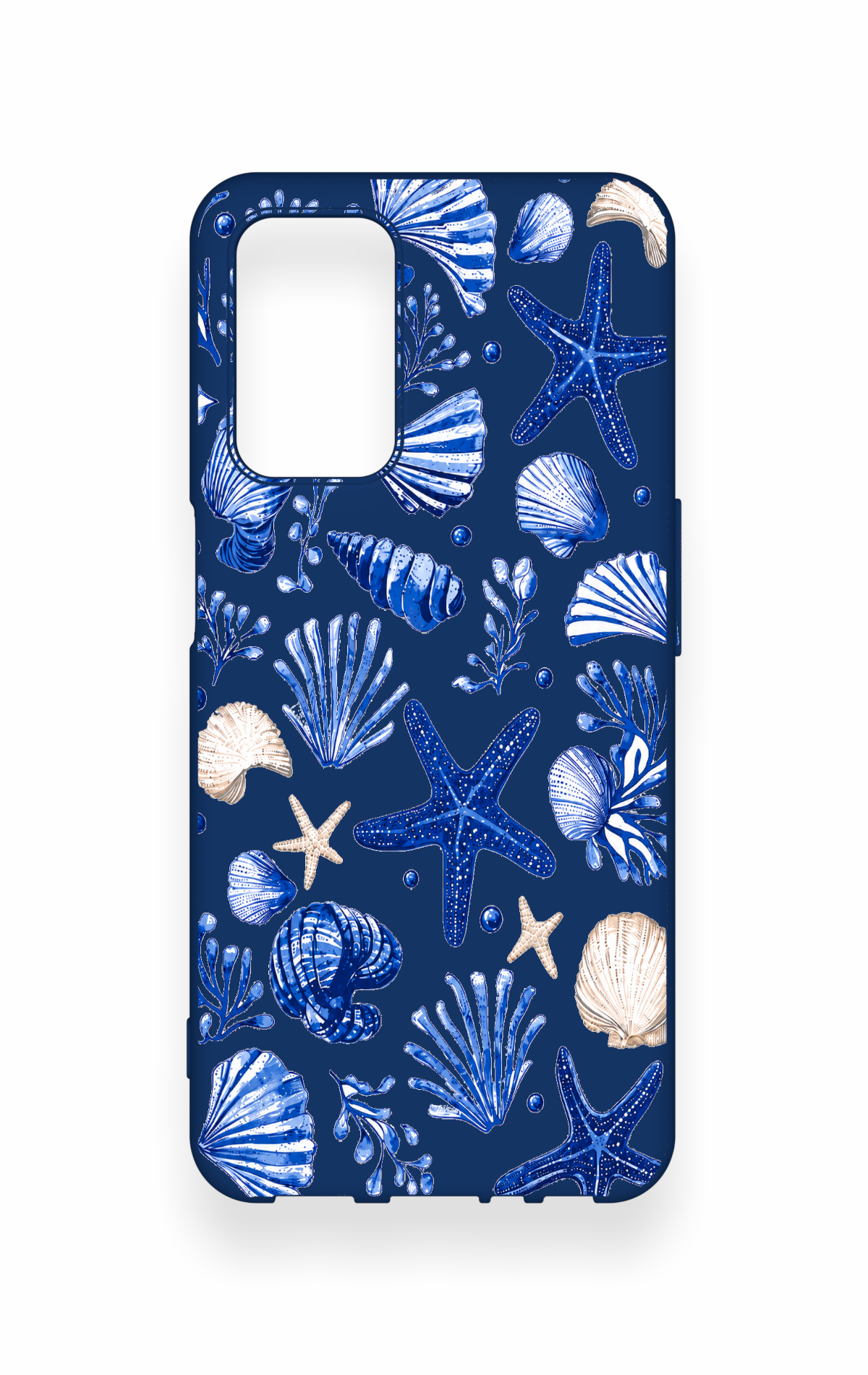 Oppo A55 Uyumlu Deniz Kabuğu Desenli Silikon Kılıf