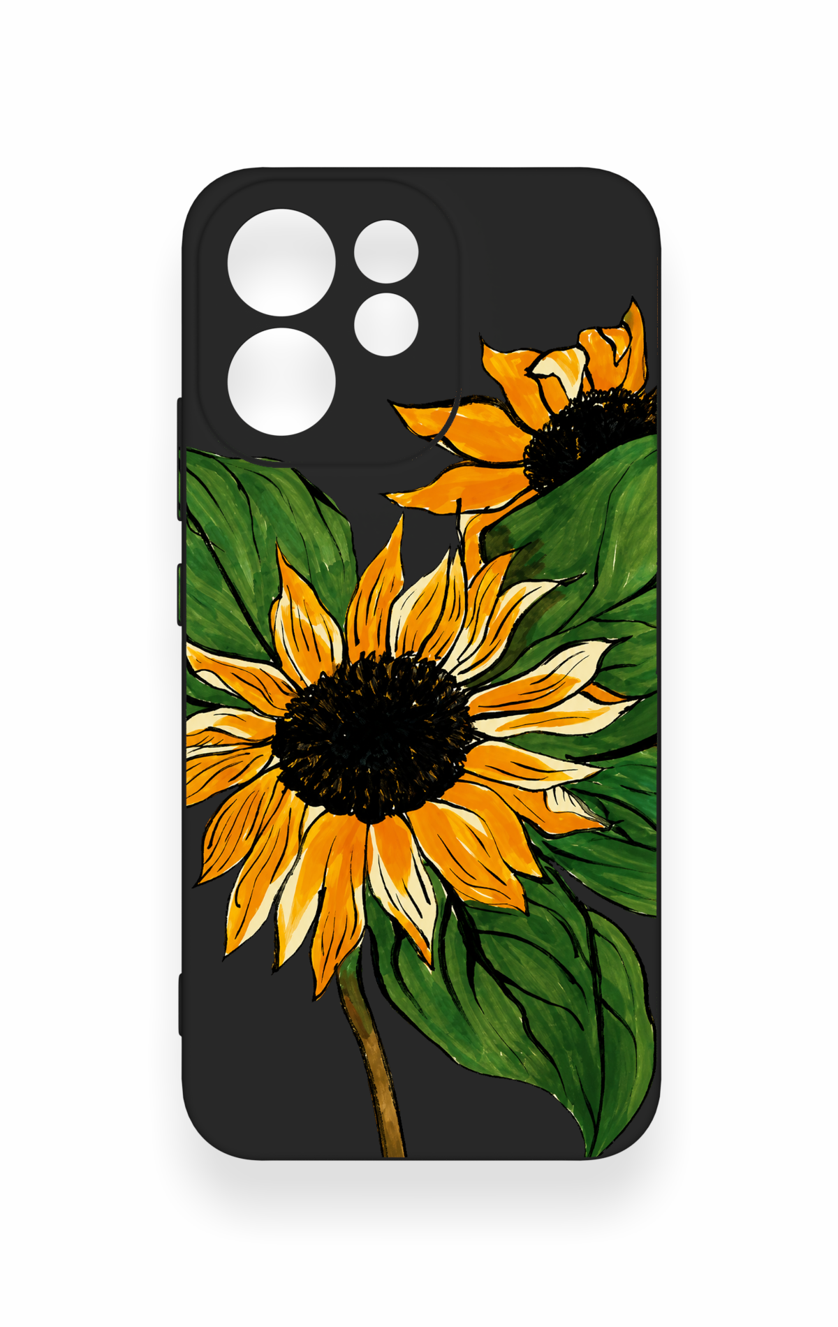 Oppo Reno 15F Uyumlu Ay Çiçeği Desenli Silikon Kılıf