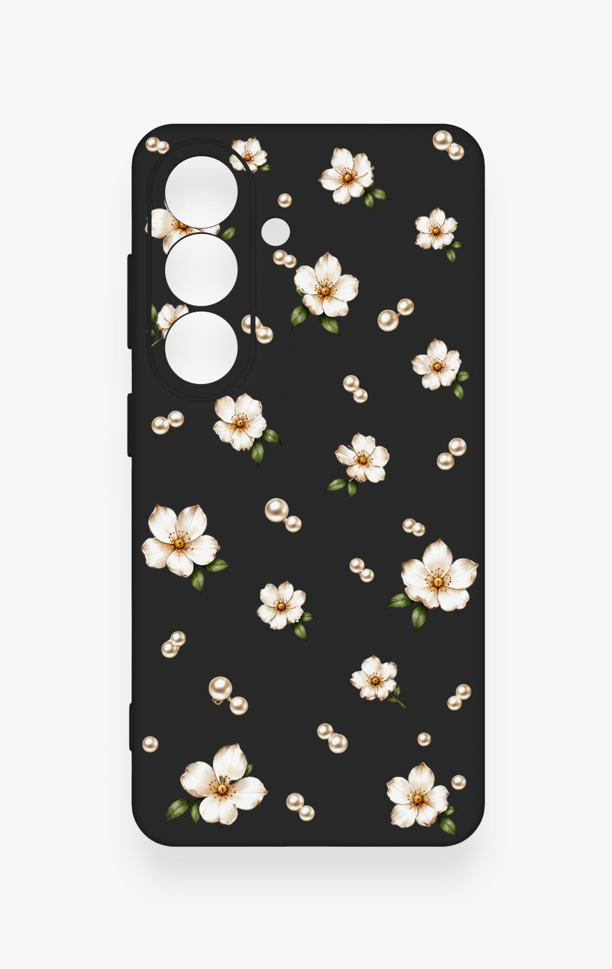 Samsung S26 Uyumlu İnci Papatya Desenli Silikon Kılıf