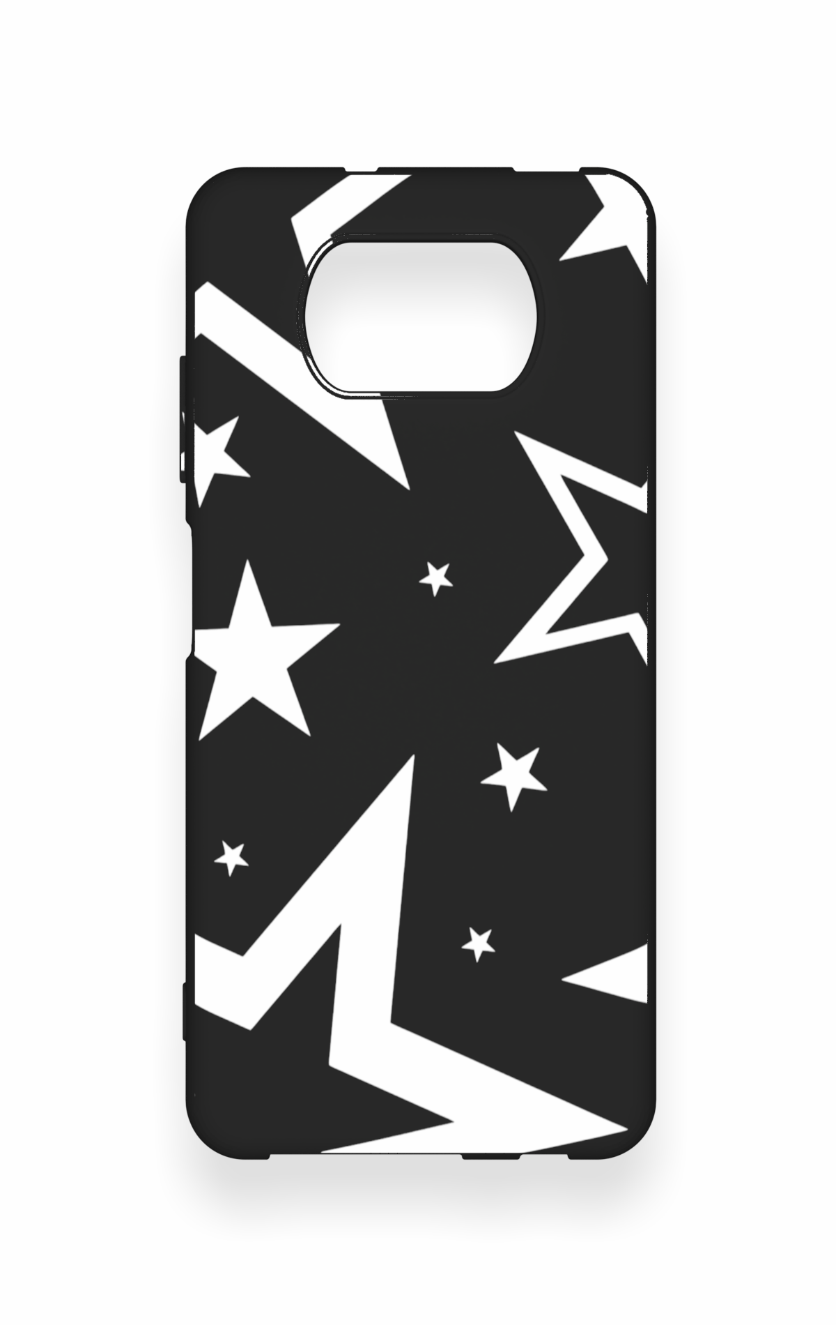 Poco X3 Uyumlu Siyah Mega Star Desenli Silikon Kılıf