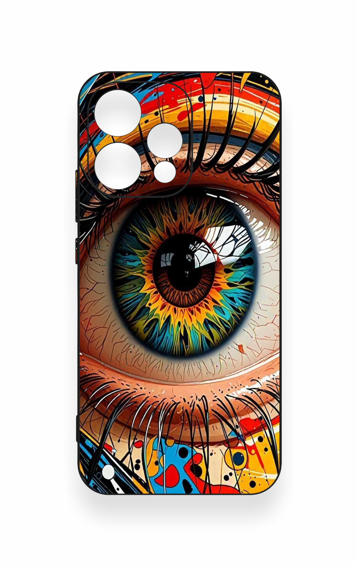 Oppo Reno 15 5G Uyumlu Renkli Göz Bebeği Desenli Silikon Kılıf