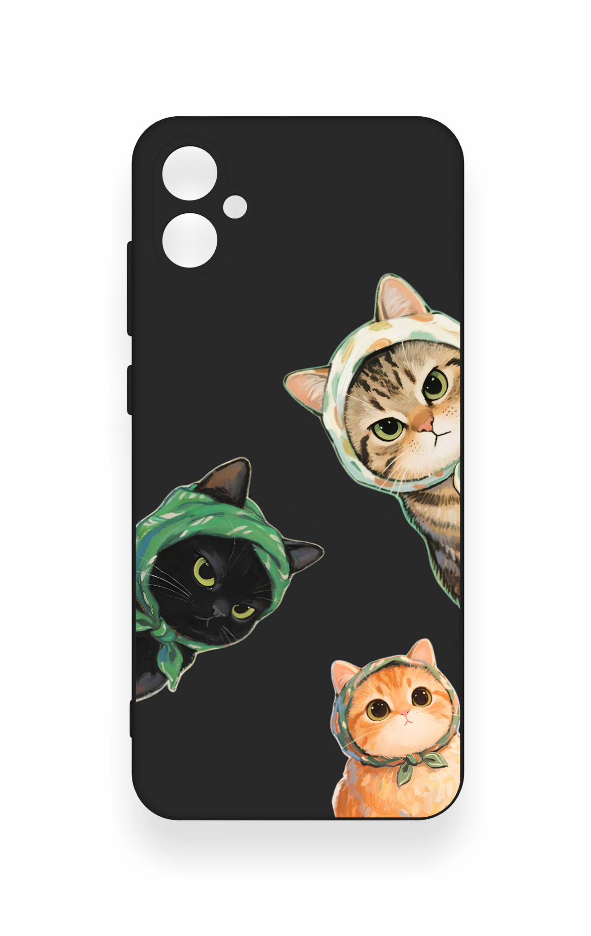 Samsung A05 Uyumlu Kedi Ekibi Desenli Silikon Kılıf