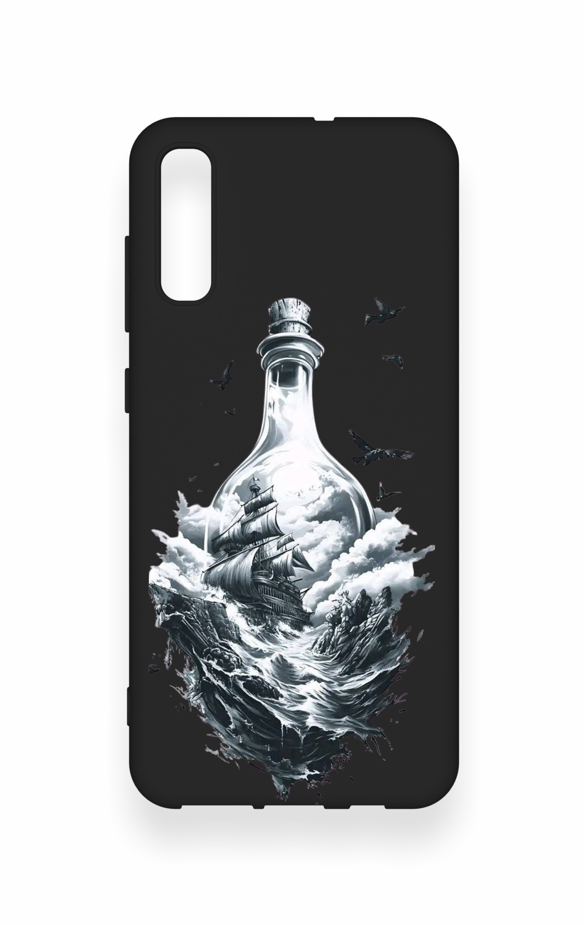 Samsung A70 Uyumlu Secret Sea Desenli Silikon Kılıf