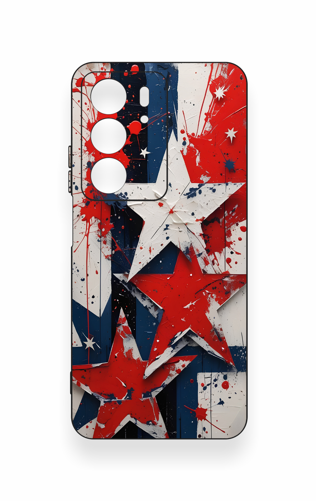 Realme C75 Uyumlu Star Flag Desenli Silikon Kılıf