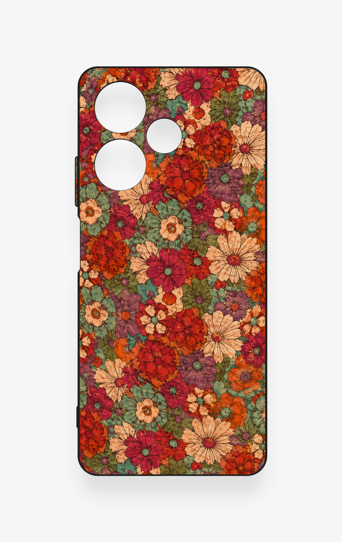 İnfinix Hot 30 Uyumlu Pastel Çiçek Bahçesi Desenli Silikon Kılıf