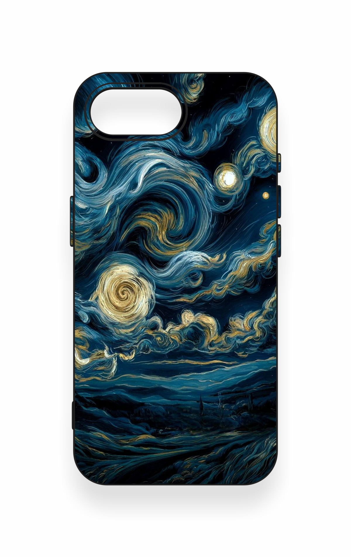 iPhone 16E Uyumlu Yıldızlı Gece Desenli Silikon Kılıf