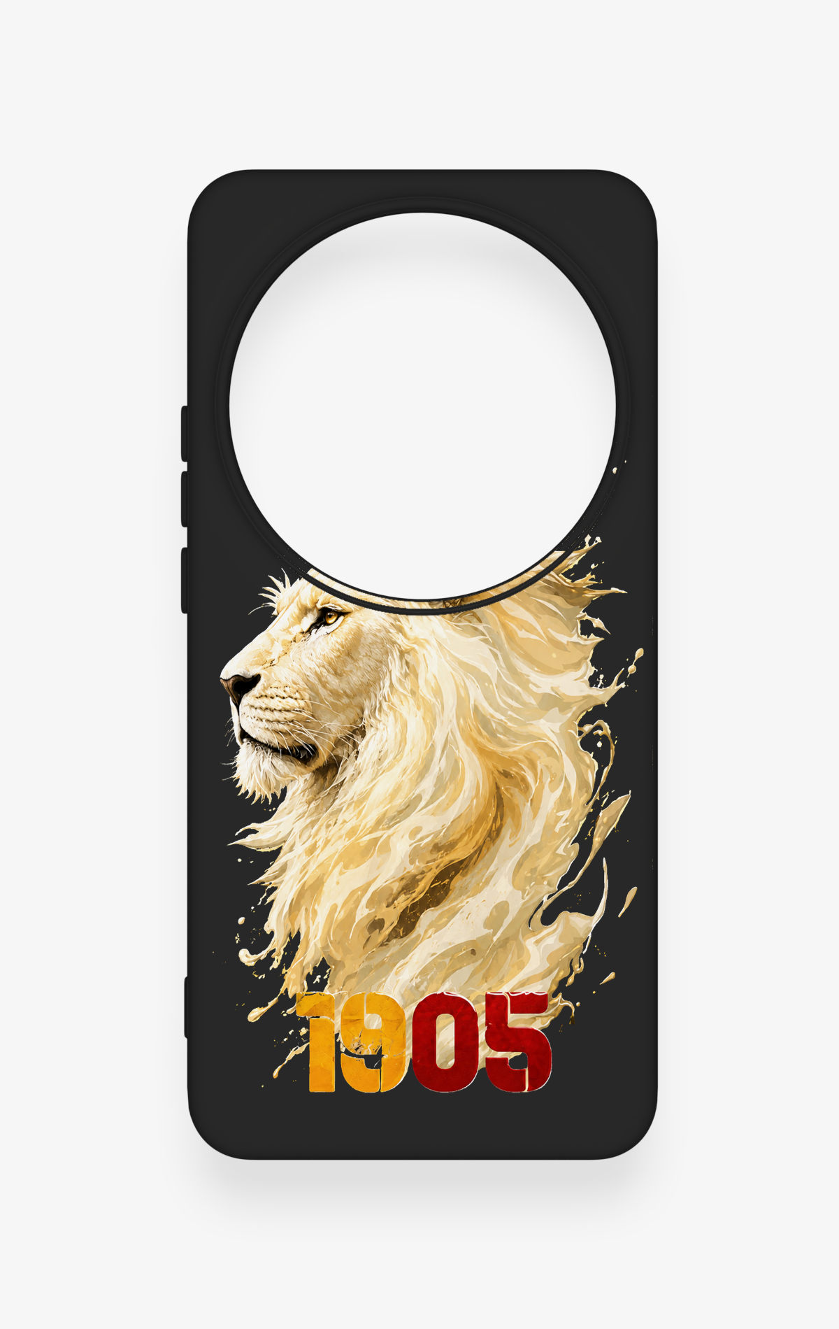 Xiaomi Mi 15 Ultra Uyumlu Sarı Kırmızı 1905 Aslan Desenli Silikon Kılıf