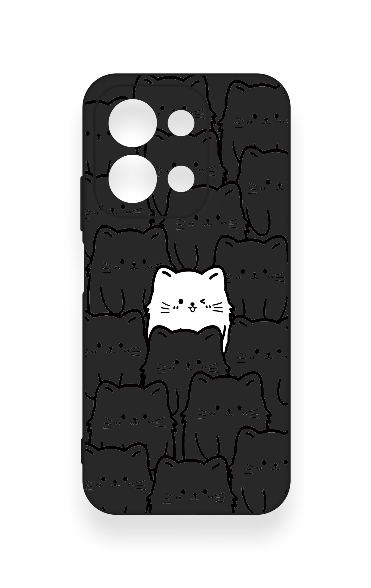 Redmi 15C 4G Uyumlu Many Cats Desenli Silikon Kılıf