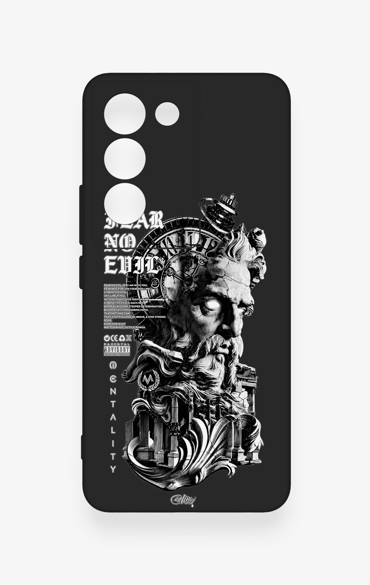 Vivo V30 Lite Uyumlu Fear No Evil Desenli Silikon Kılıf
