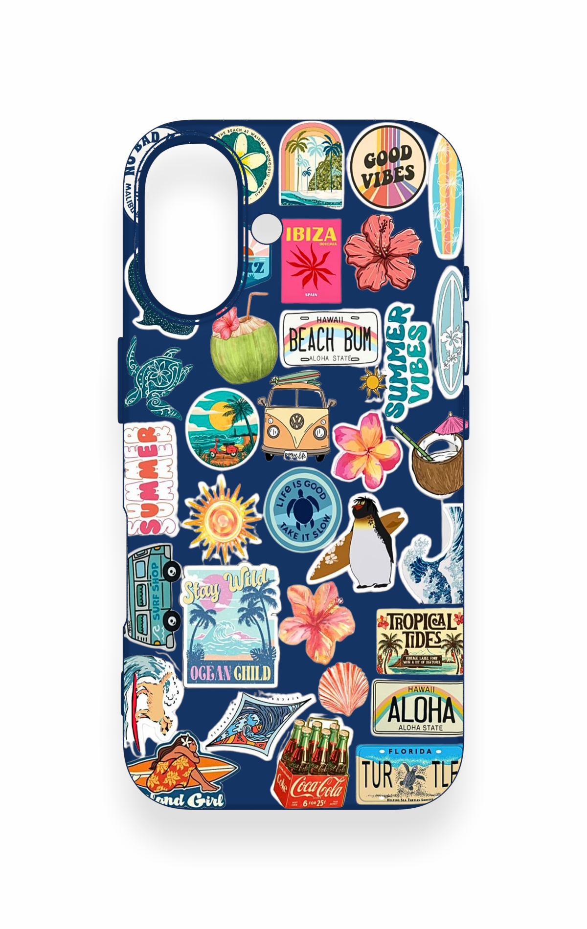 iPhone 16 Uyumlu Summer Vibes Desenli Silikon Kılıf