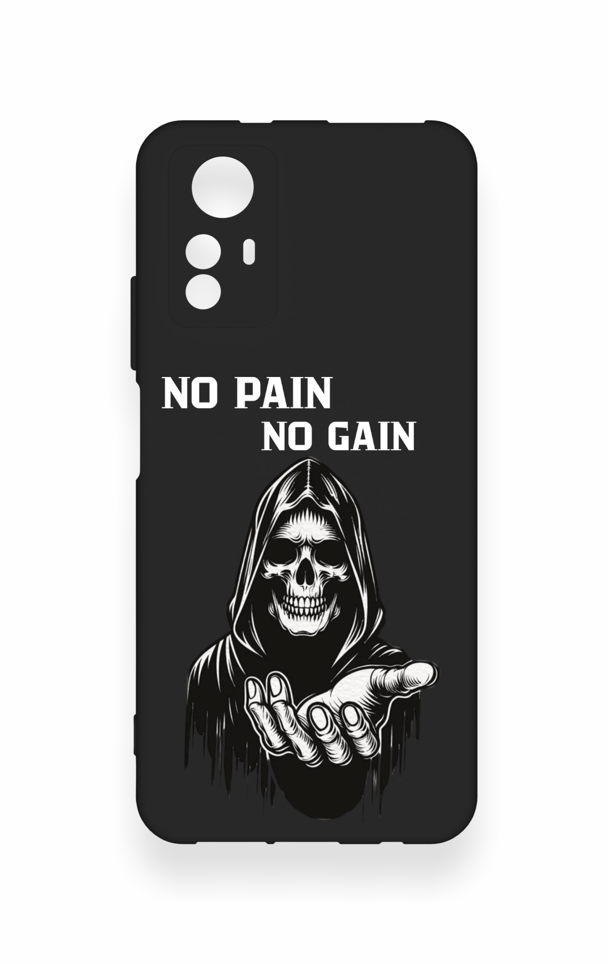 Redmi Note 12S Uyumlu No Pain No Gain Desenli Silikon Kılıf