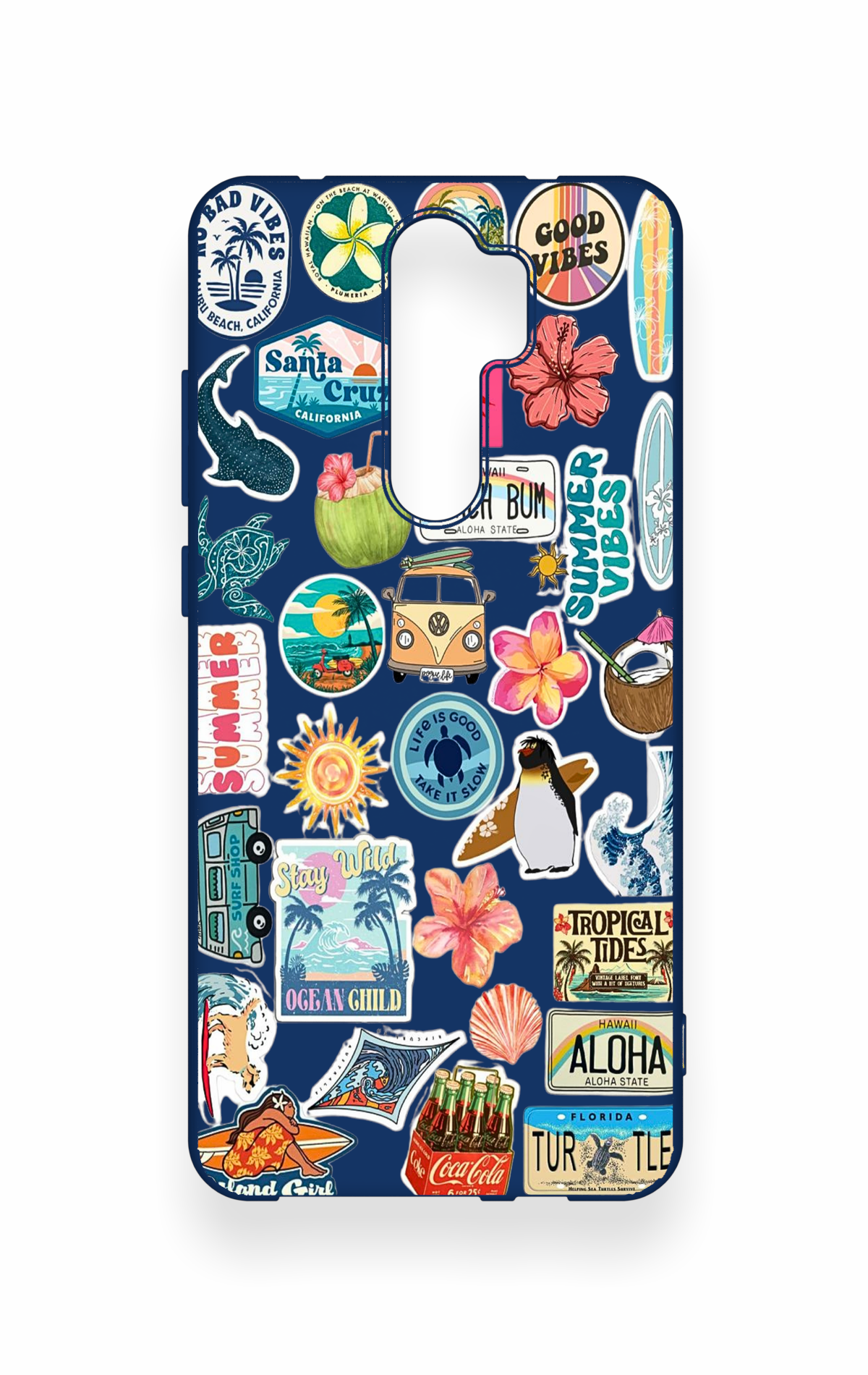 Redmi Note 8 Pro Uyumlu Summer Vibes Desenli Silikon Kılıf