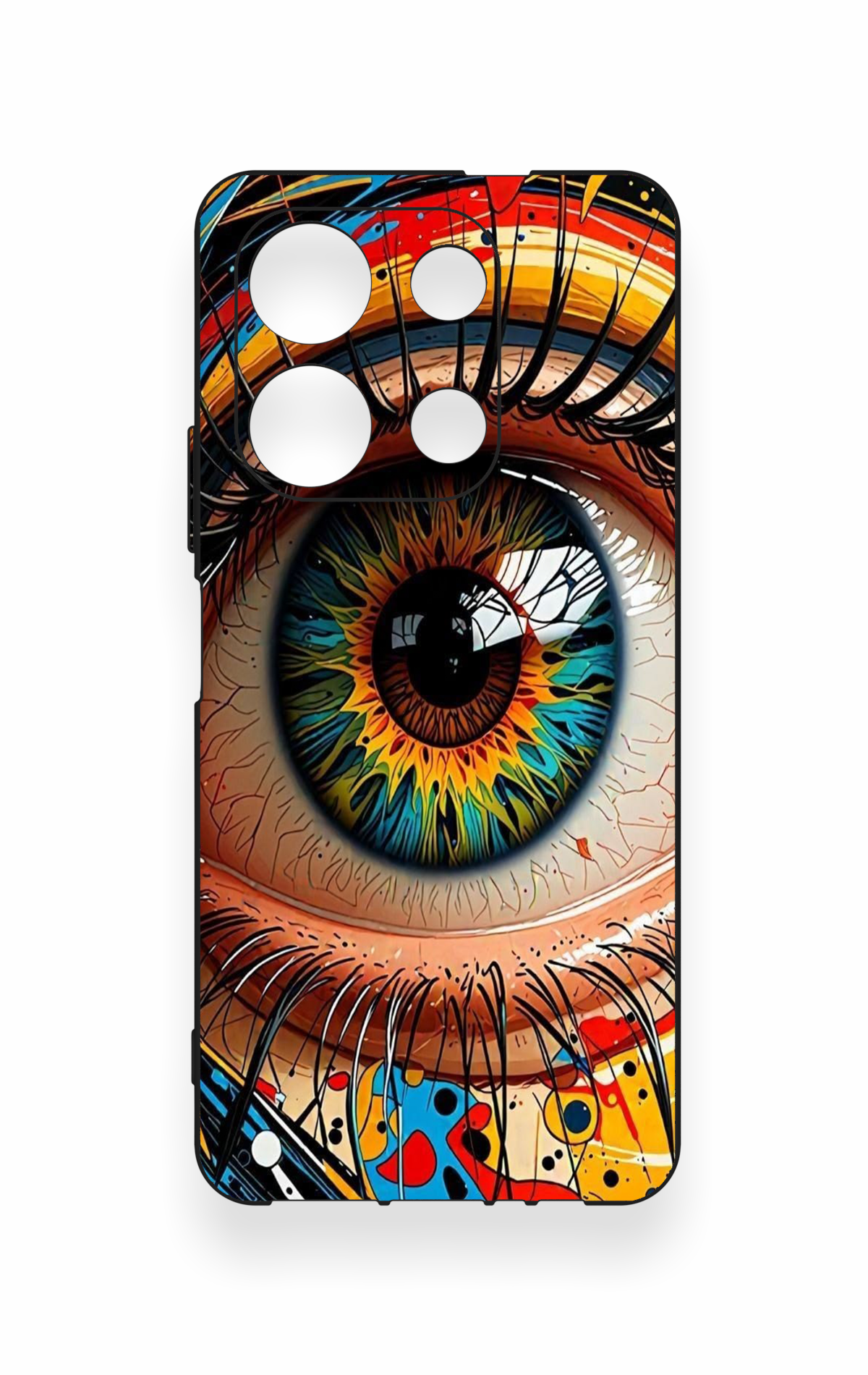 İnfinix Note 30 Uyumlu Renkli Göz Bebeği Desenli Silikon Kılıf