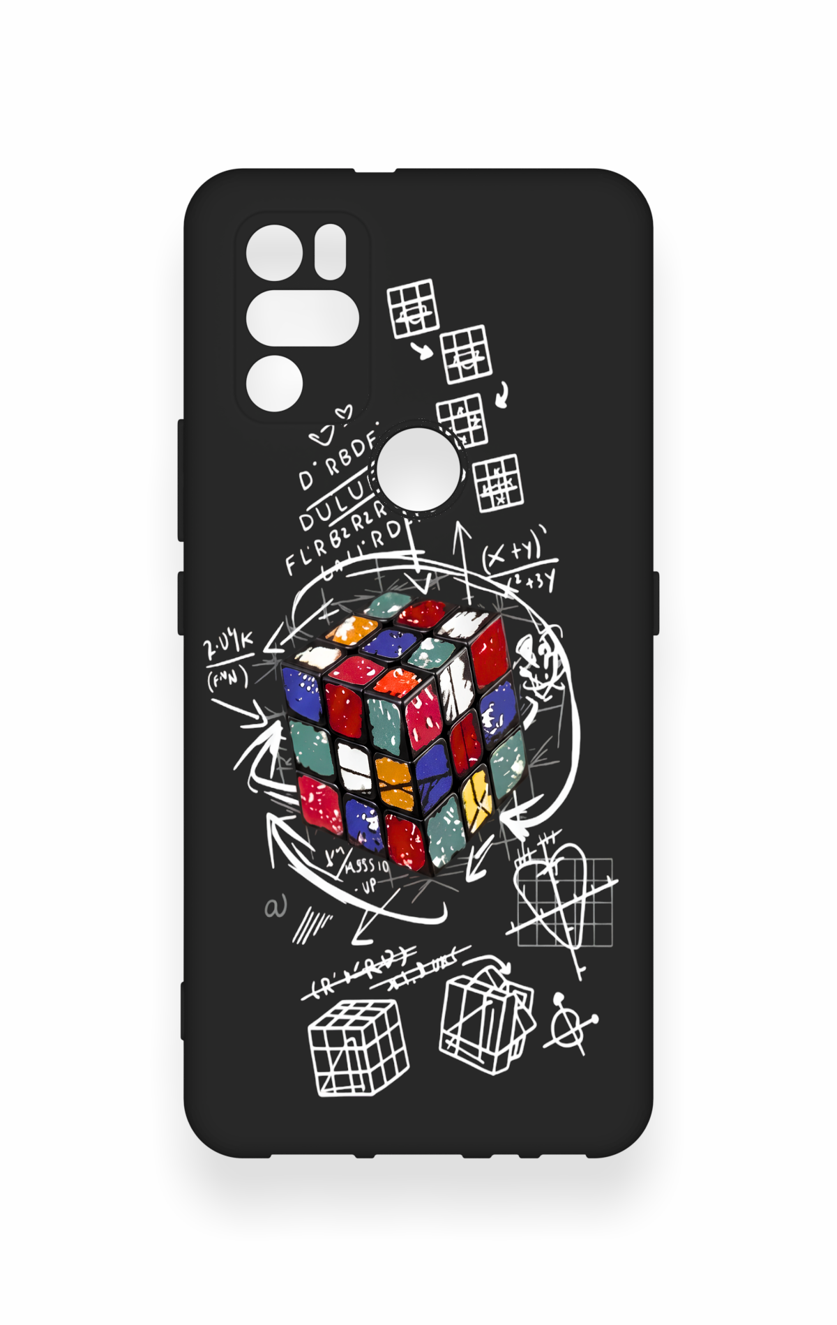Omix X300 Uyumlu Rubik Küb Desenli Silikon Kılıf