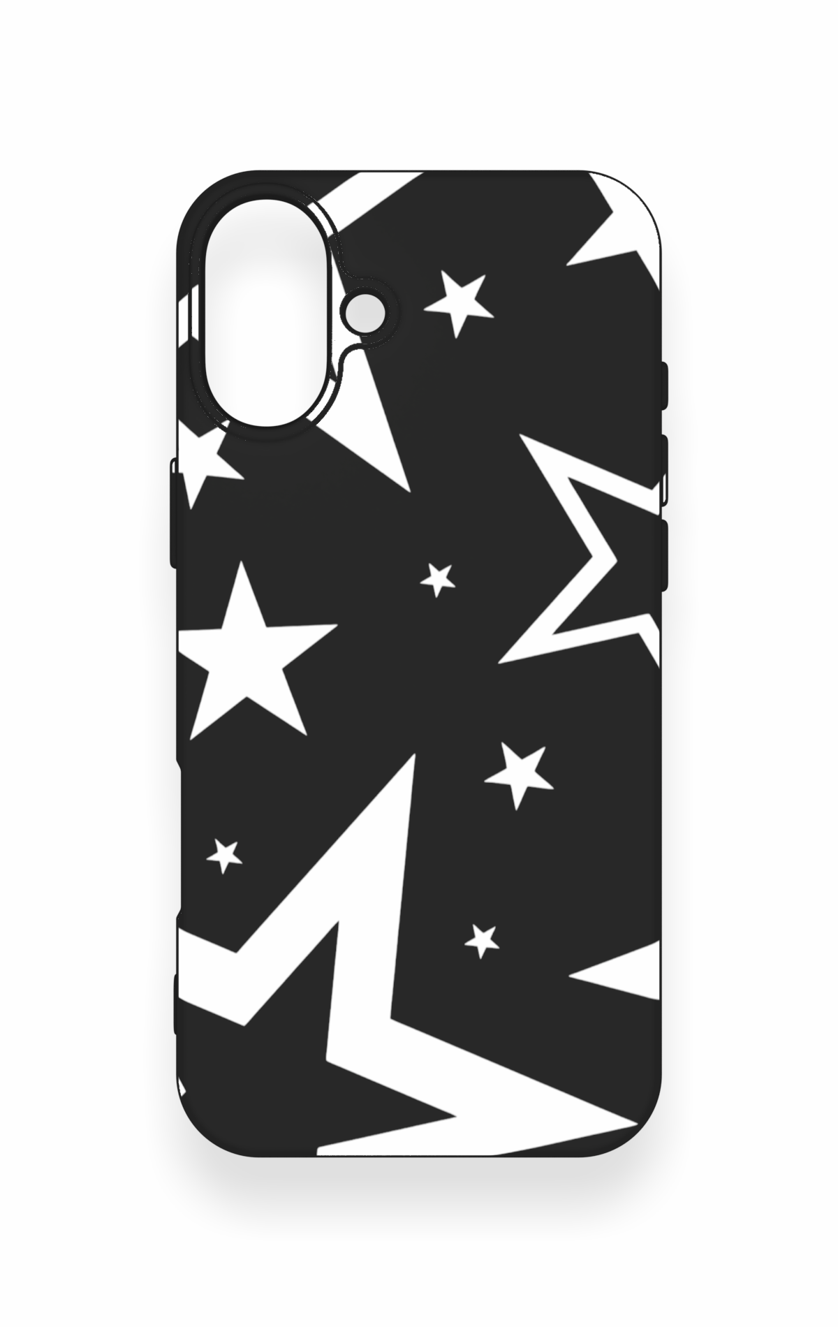 iPhone 16 Plus Uyumlu Siyah Mega Star Desenli Silikon Kılıf