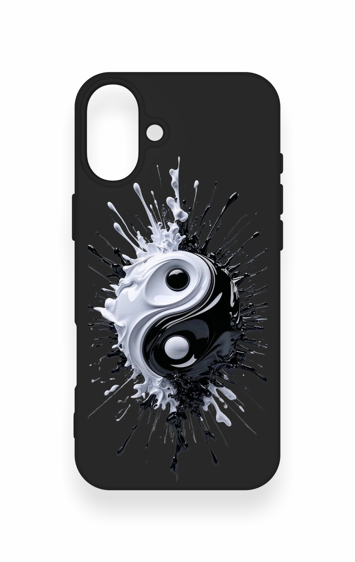 iPhone 16 Plus Uyumlu İyi ve Kötü Desenli Silikon Kılıf