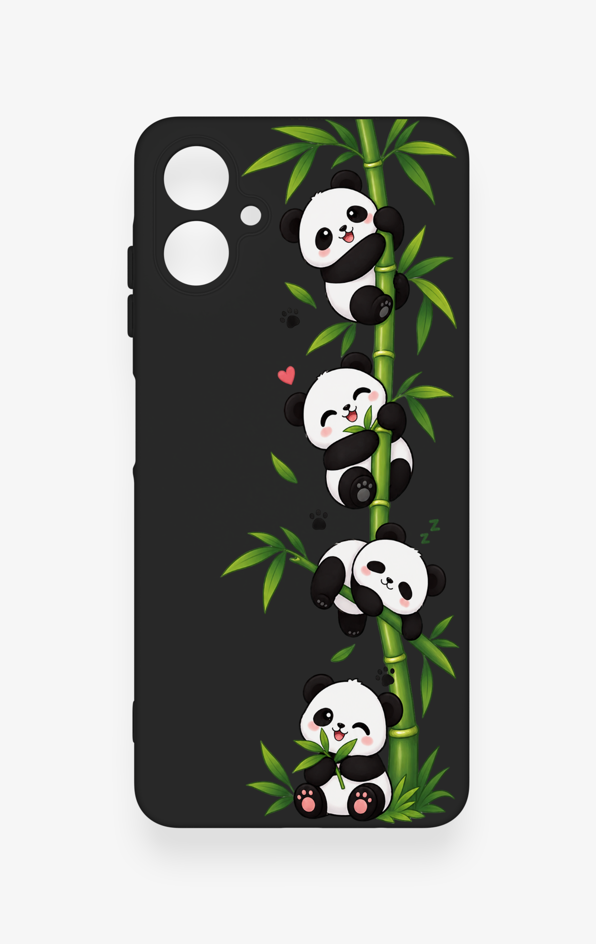 Samsung A06 Uyumlu Sevimli Panda Bambu Desenli Silikon Kılıf