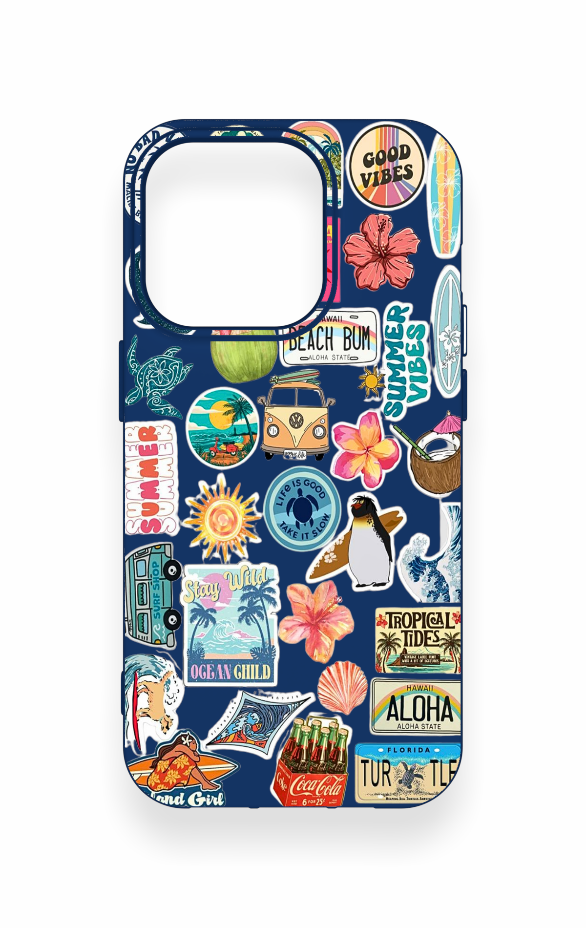 iPhone 14 Pro Uyumlu Summer Vibes Desenli Silikon Kılıf