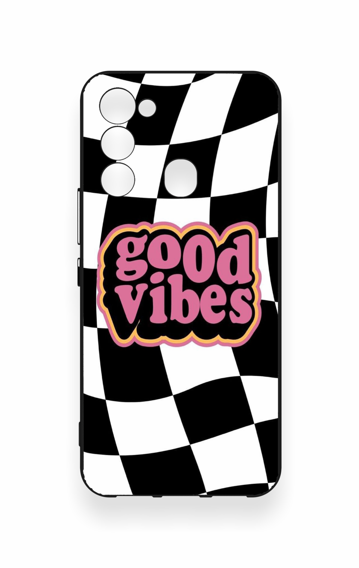 Tecno Spark 8C Uyumlu Black Good Vibes Desenli Silikon Kılıf