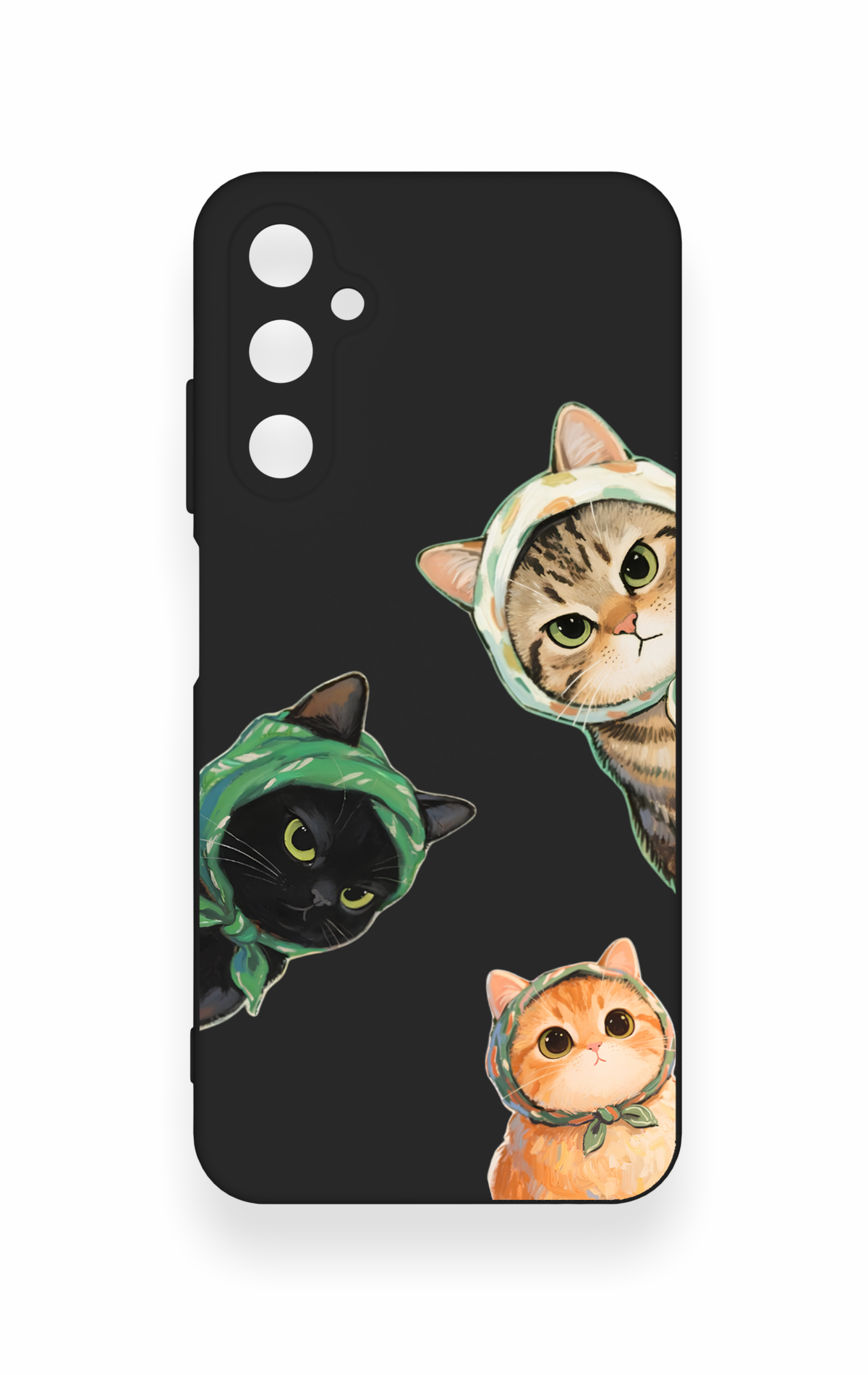 Samsung A05s Uyumlu Kedi Ekibi Desenli Silikon Kılıf