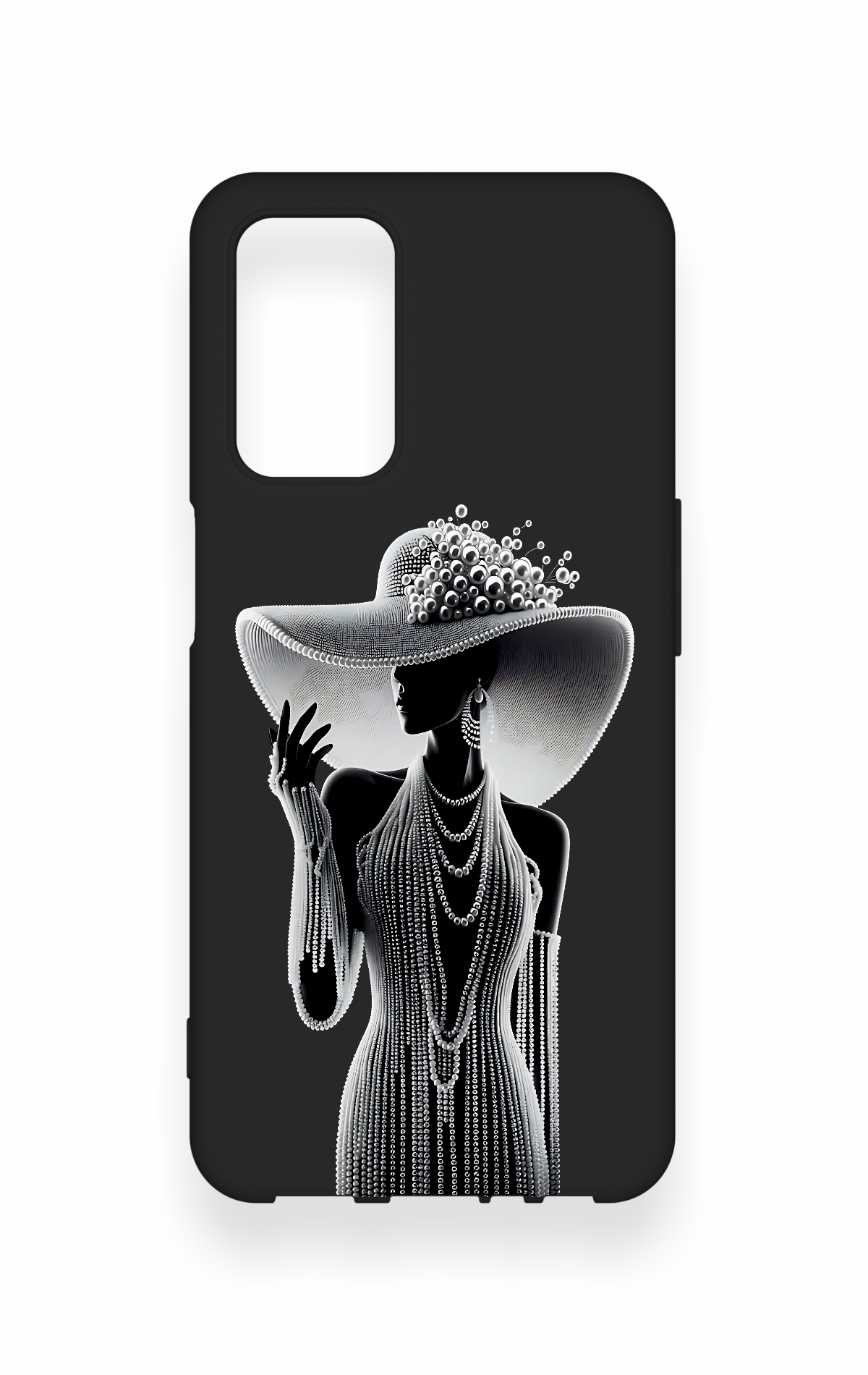 Oppo A55 Uyumlu Lady Desenli Silikon Kılıf