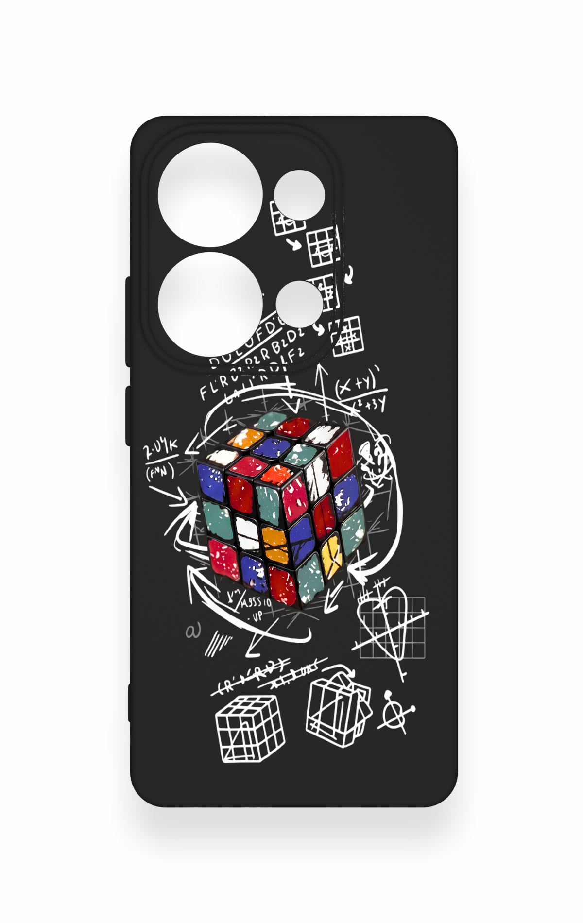 Redmi Note 13 Pro 4G Uyumlu Rubik Küb Desenli Silikon Kılıf
