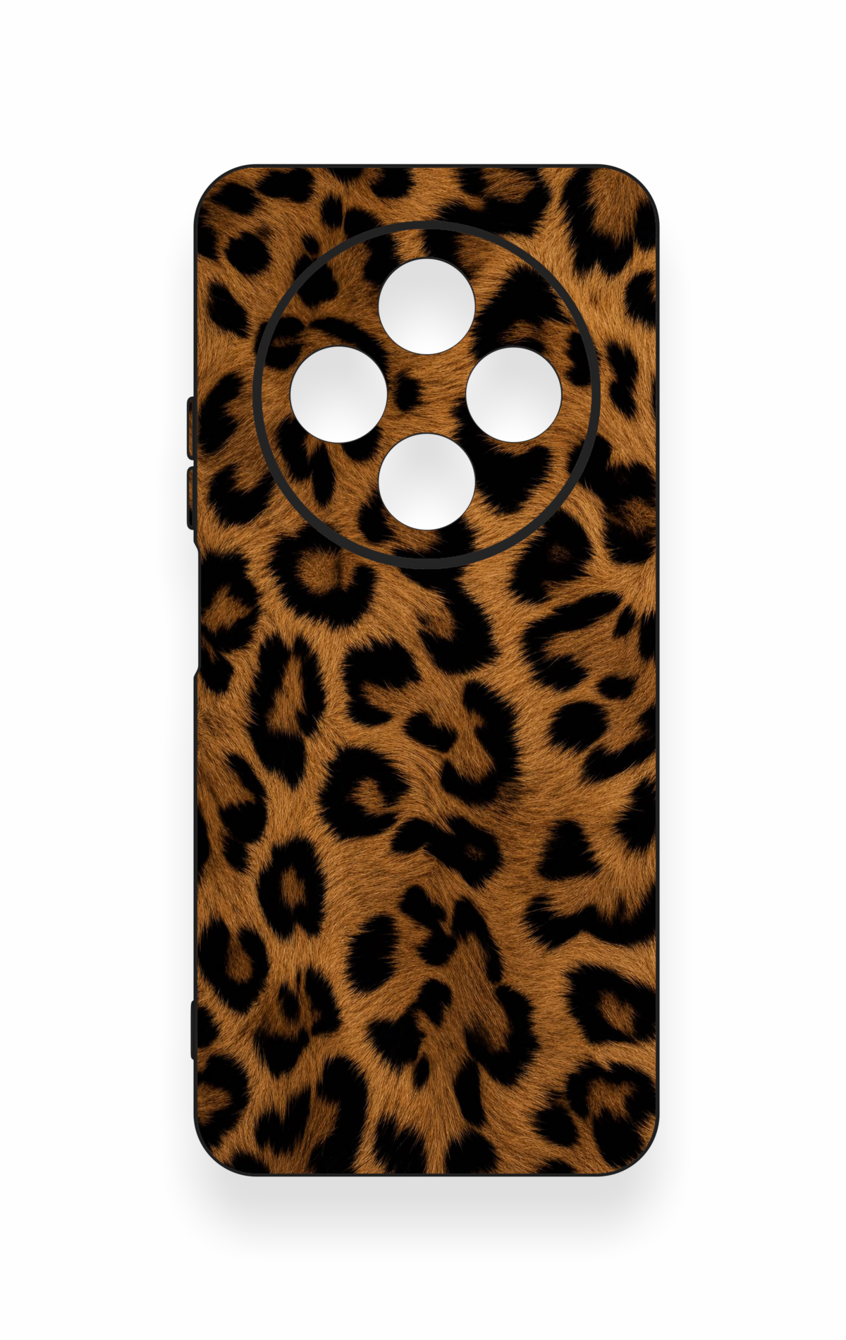 Redmi 14C Uyumlu Koyu Leopar Deri Desenli Silikon Kılıf