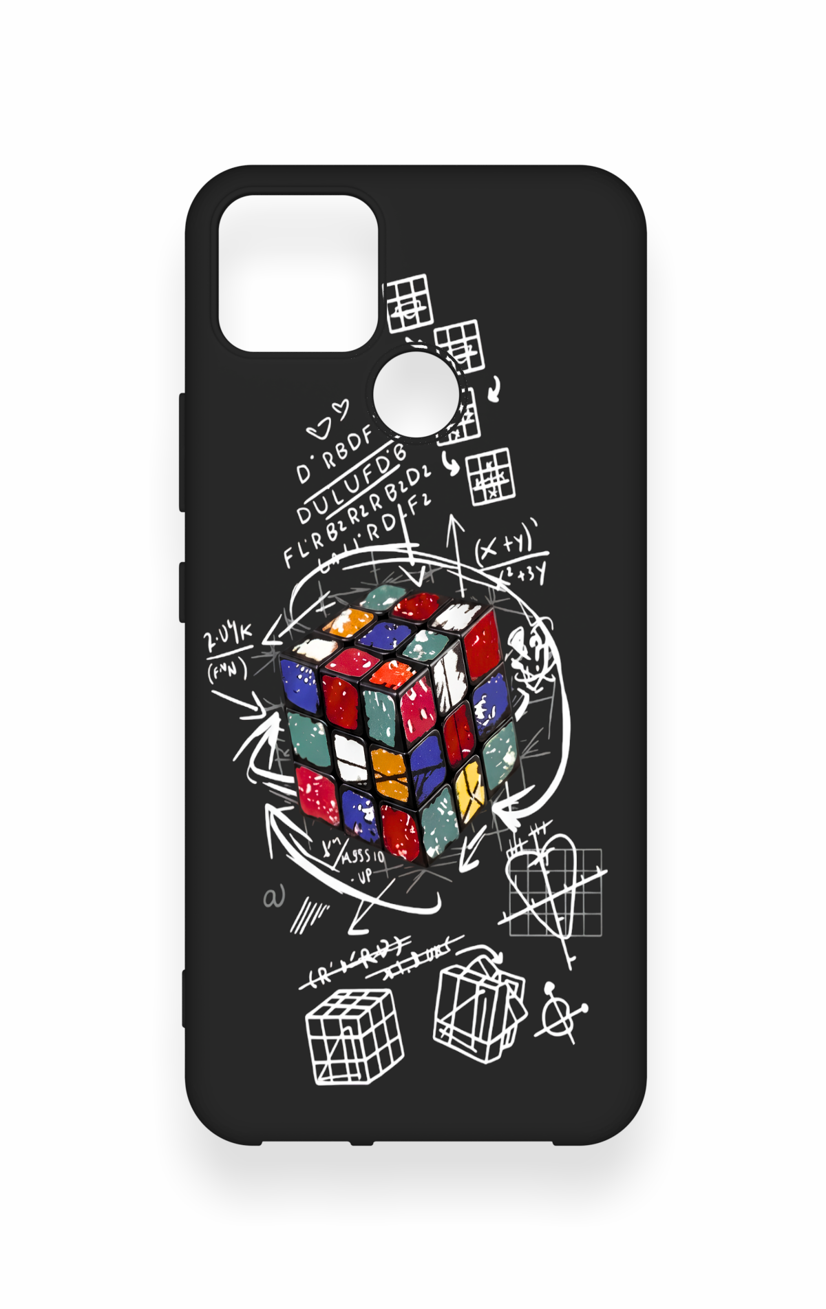 Realme C25 Uyumlu Rubik Küb Desenli Silikon Kılıf
