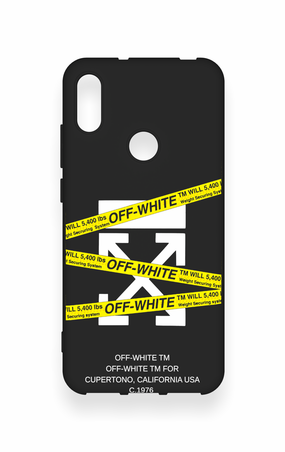Huawei Y6 2019 Uyumlu Off White Desenli Silikon Kılıf