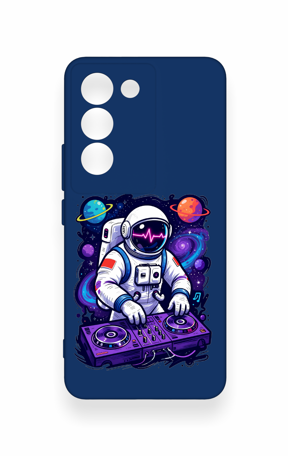 Vivo V30 Lite Uyumlu Astronot DJ Desenli Silikon Kılıf