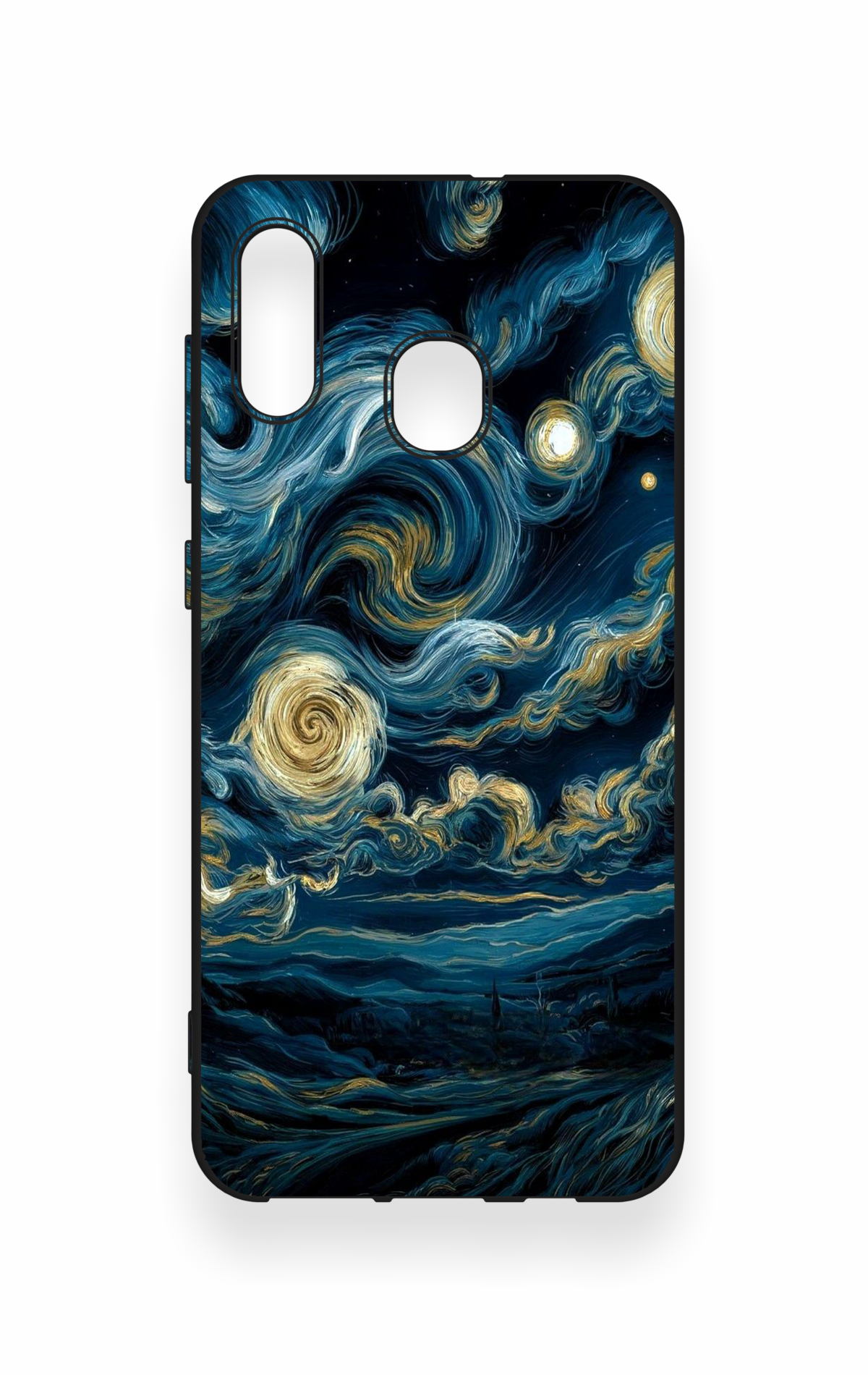Samsung A20-A30 Uyumlu Yıldızlı Gece Desenli Silikon Kılıf