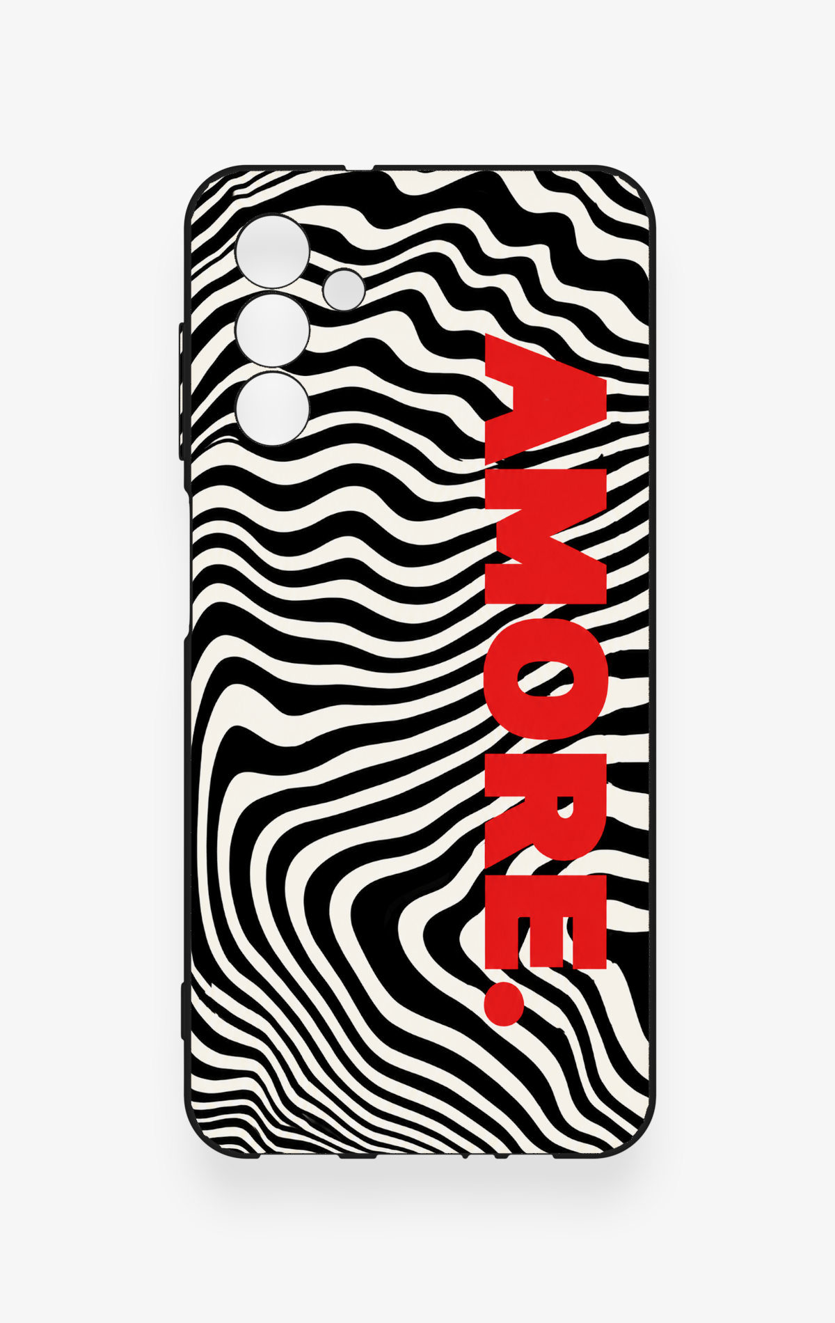 Samsung A04S Uyumlu Zebra Amore Desenli Silikon Kılıf