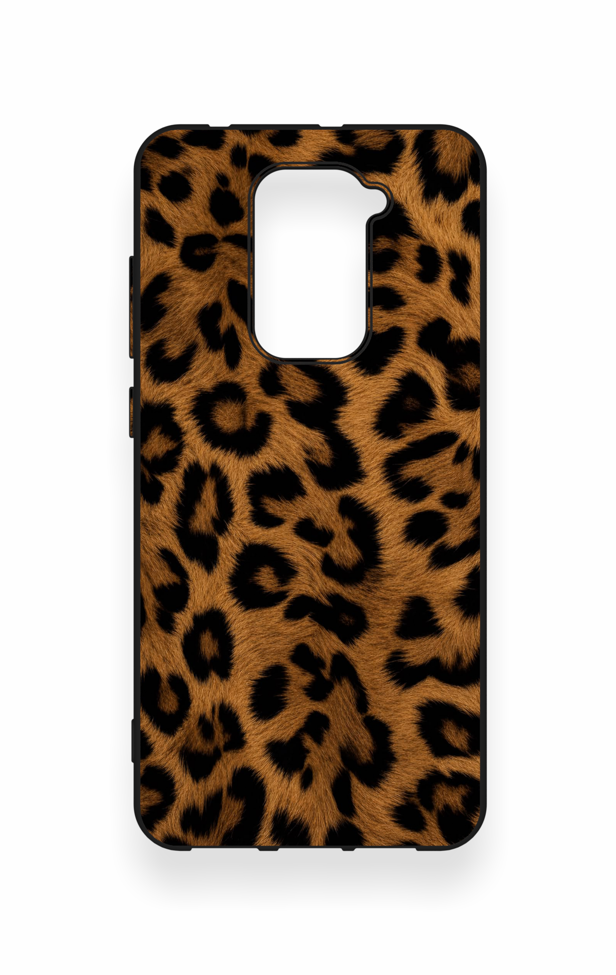 Redmi Note 9 Uyumlu Koyu Leopar Deri Desenli Silikon Kılıf