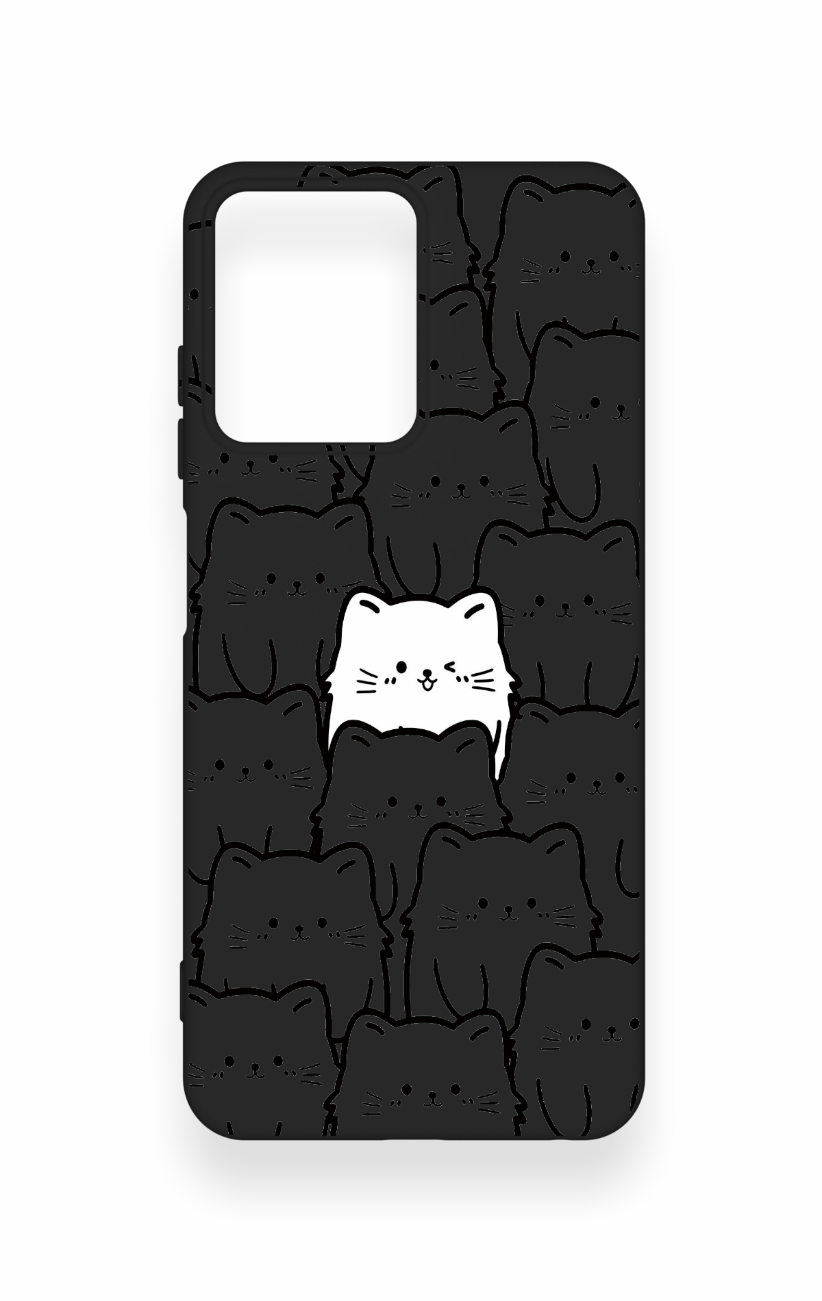 Casper Via M40 Uyumlu Many Cats Desenli Silikon Kılıf