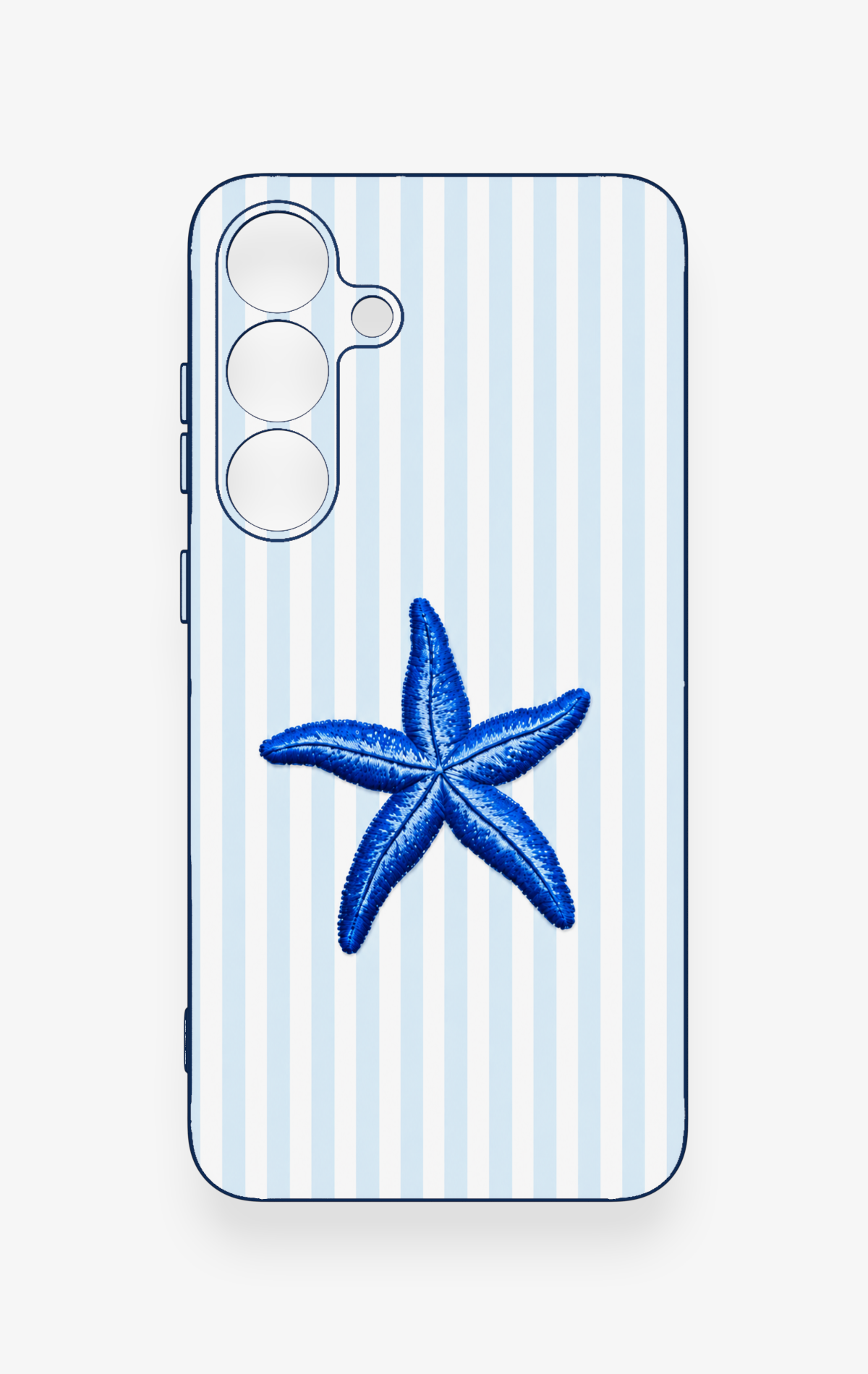 Samsung S25 Plus Uyumlu Mavi Deniz Yıldızı Desenli Silikon Kılıf