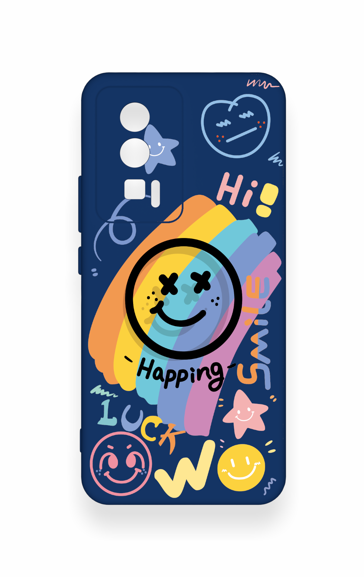 Poco F5 Pro Uyumlu Happing Smile Desenli Silikon Kılıf