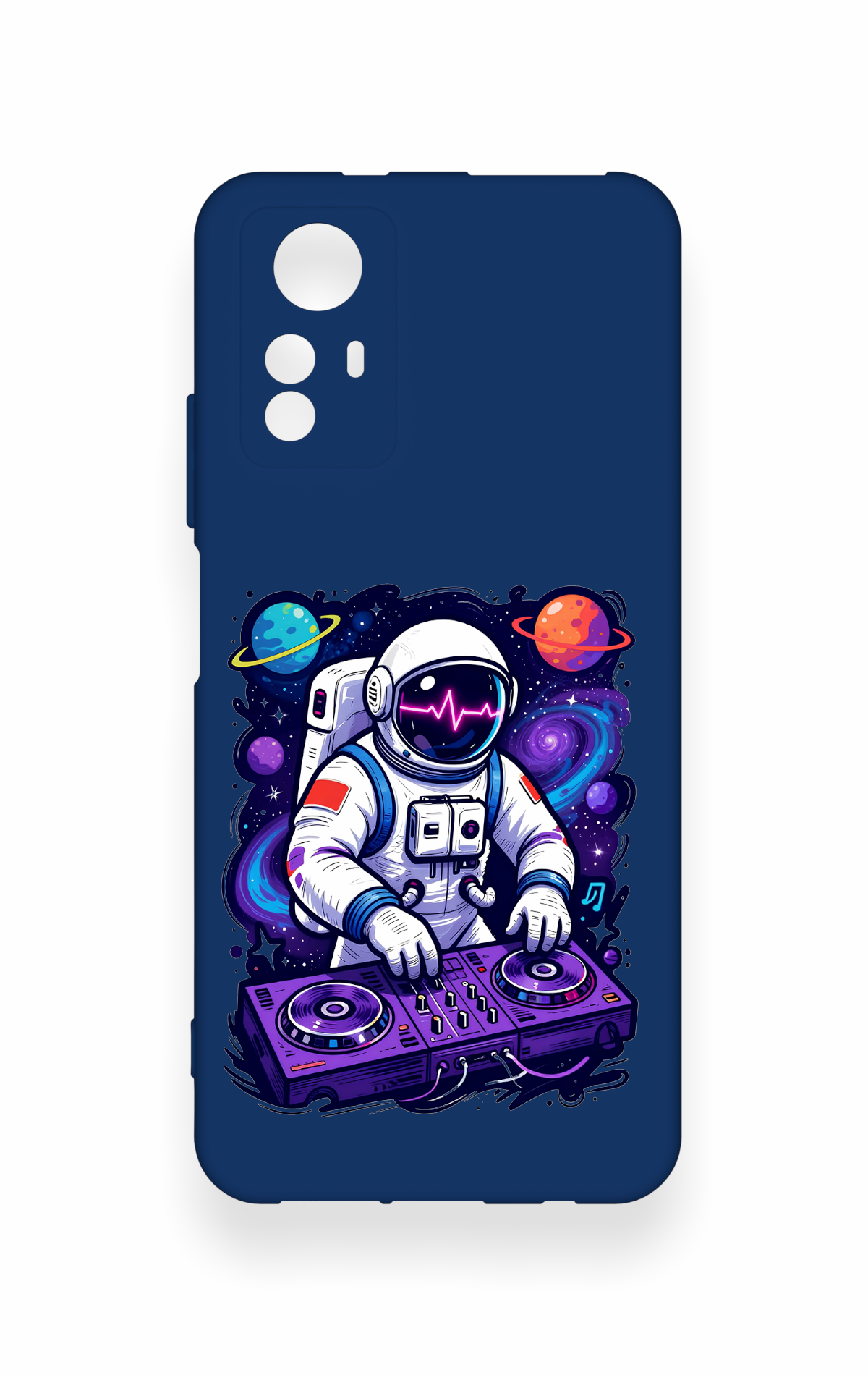 Redmi Note 12S Uyumlu Astronot DJ Desenli Silikon Kılıf
