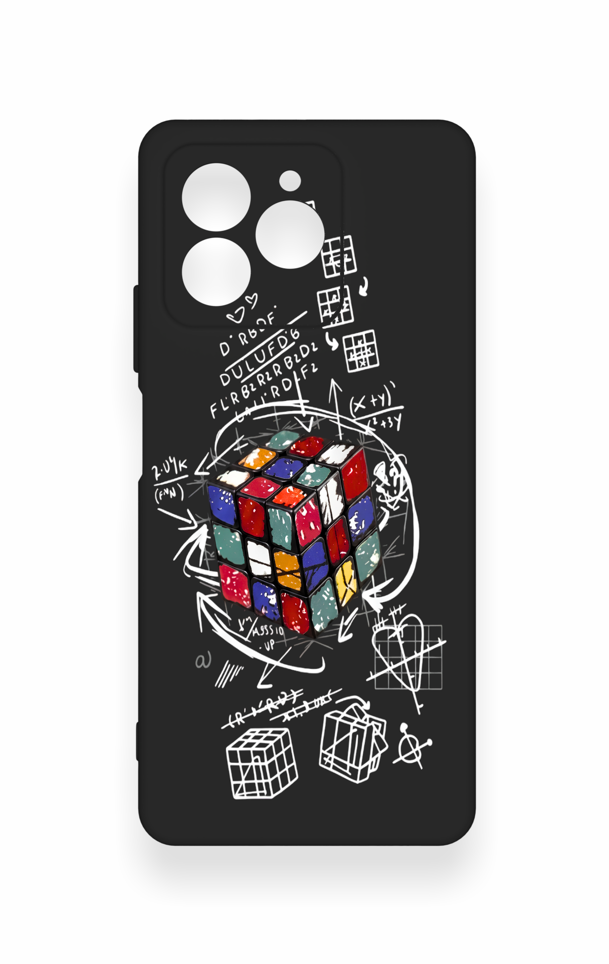 Omix X7 Uyumlu Rubik Küb Desenli Silikon Kılıf