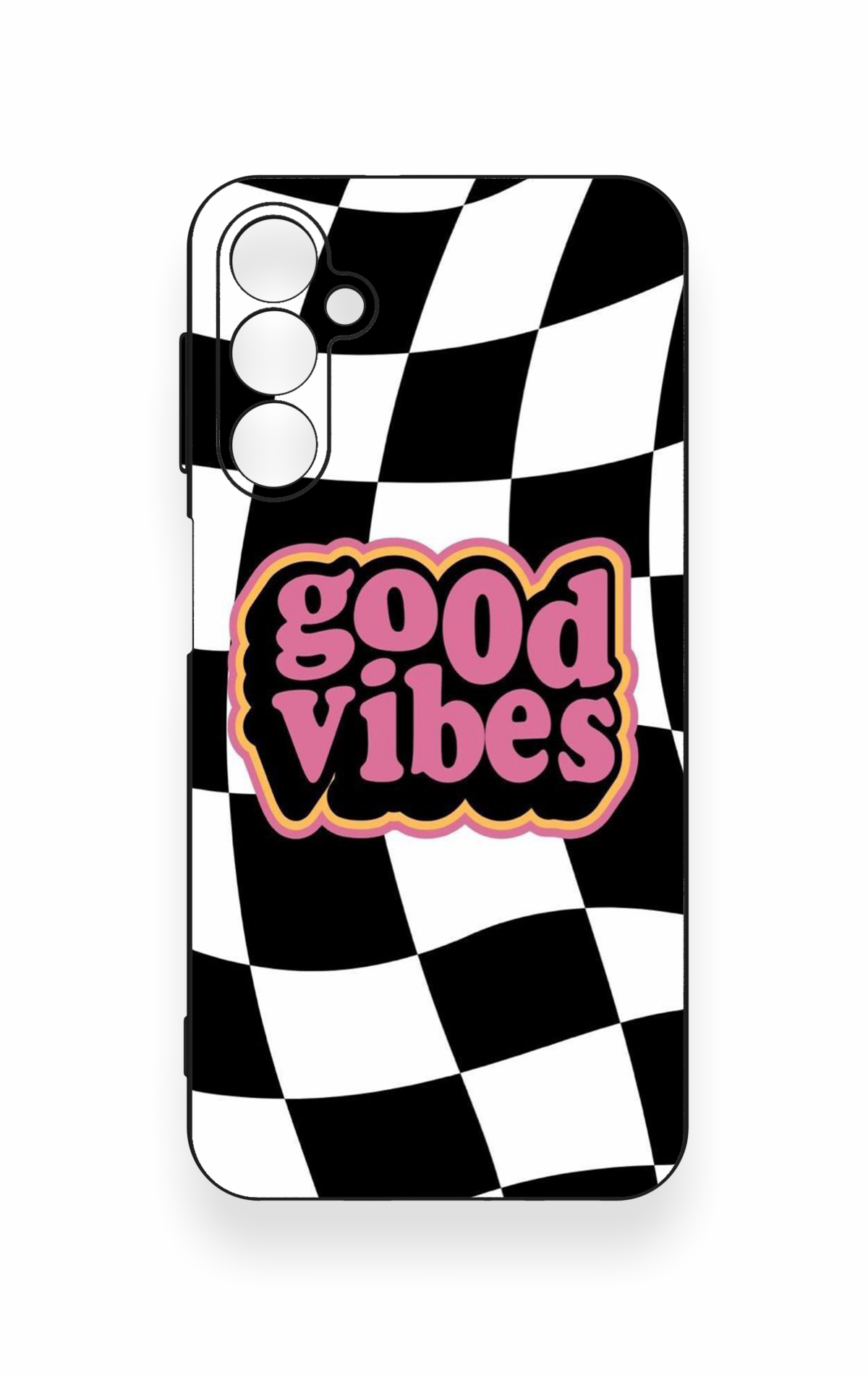 Samsung A24 Uyumlu Black Good Vibes Desenli Silikon Kılıf