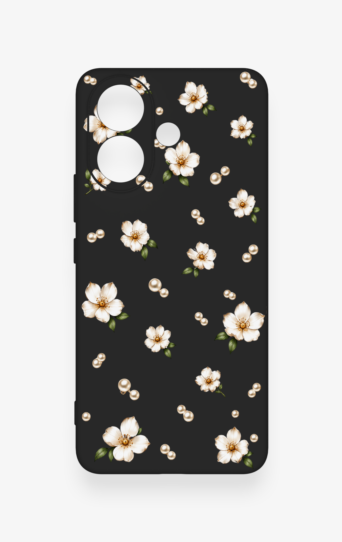 Vivo V60 Lite Uyumlu İnci Papatya Desenli Silikon Kılıf