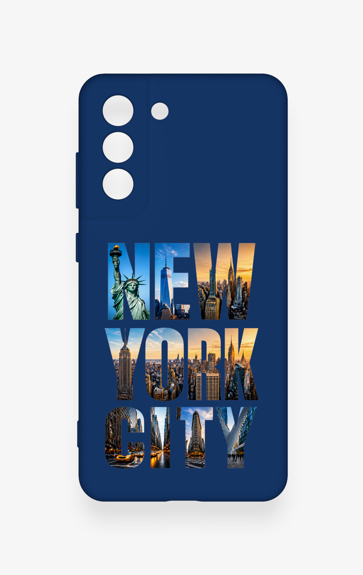 Samsung-S21FE Uyumlu New York City Desenli Silikon Kılıf